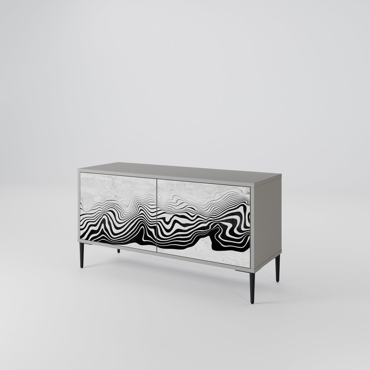 MONOCHROME MIRAGE Mueble de TV Compacto de 2 puertas