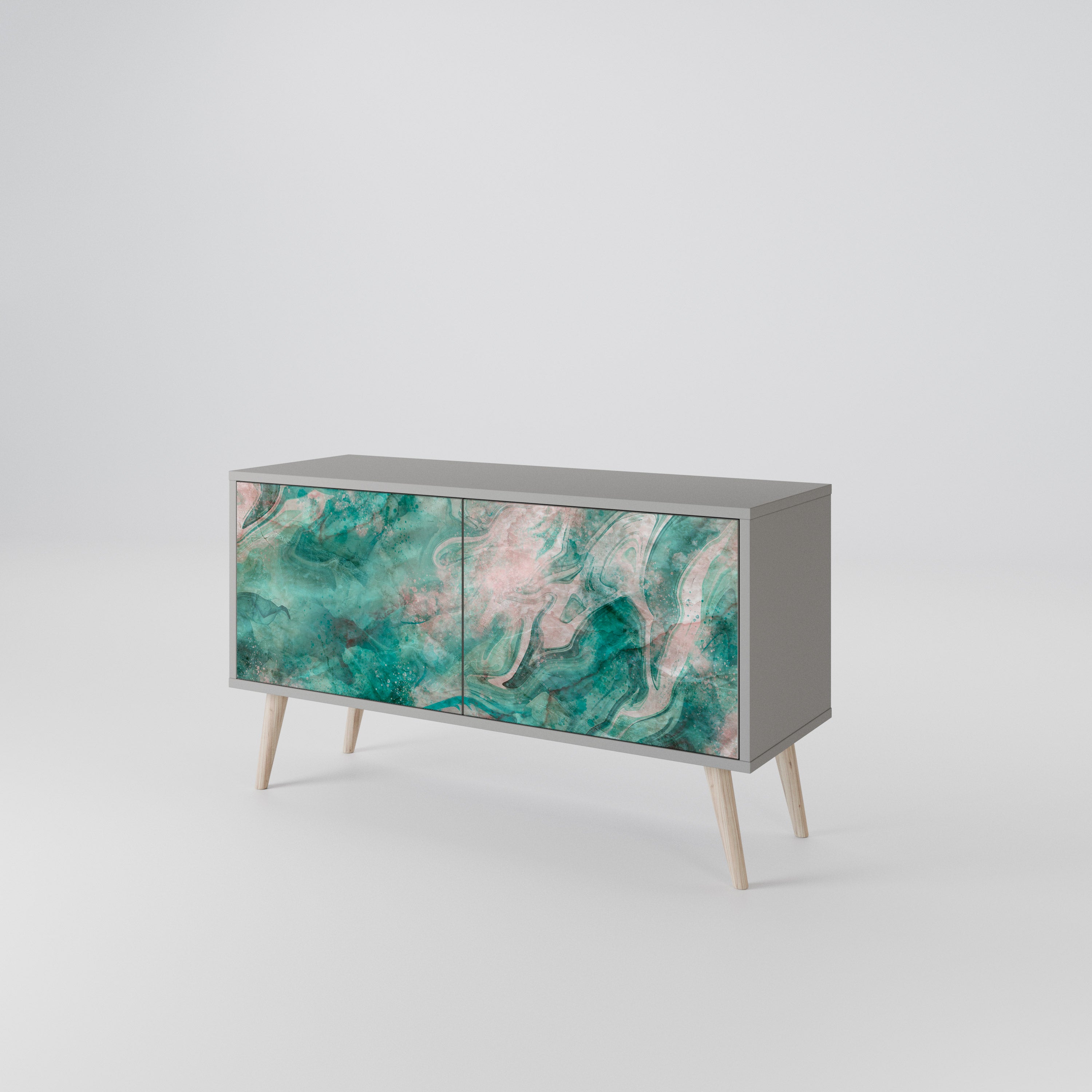 ABSTRACT ALCHEMY Mueble de TV Compacto de 2 puertas