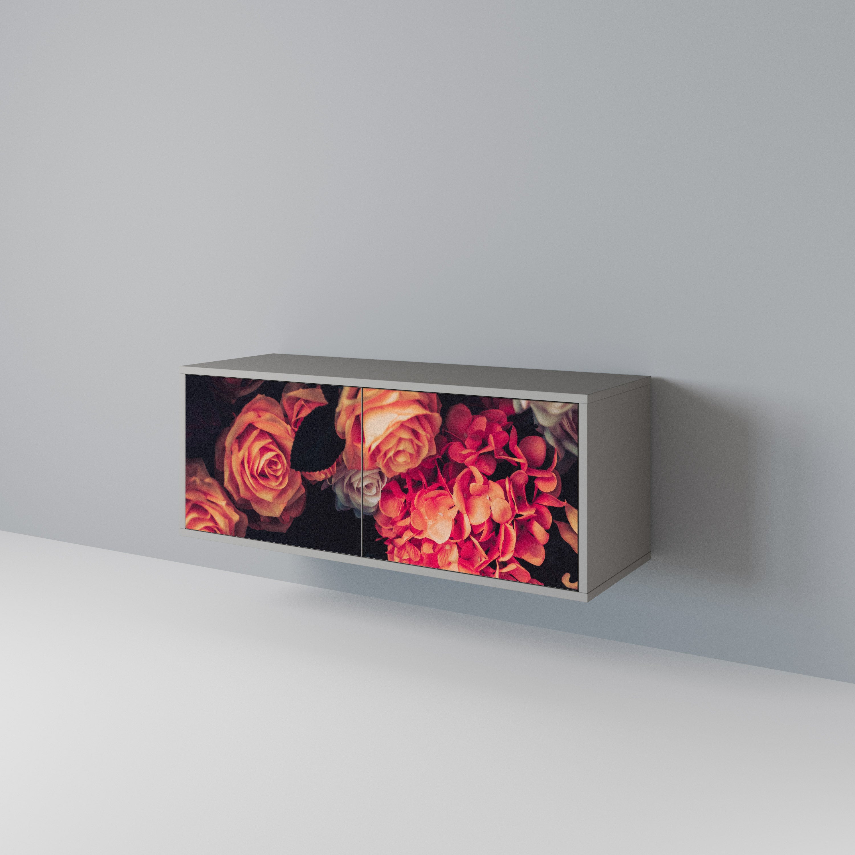 NEVERENDING BLOOM Mueble de TV Compacto de 2 puertas