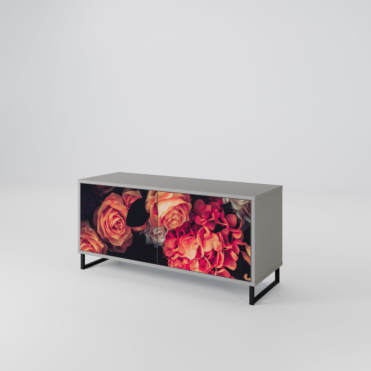 NEVERENDING BLOOM Mueble de TV Compacto de 2 puertas