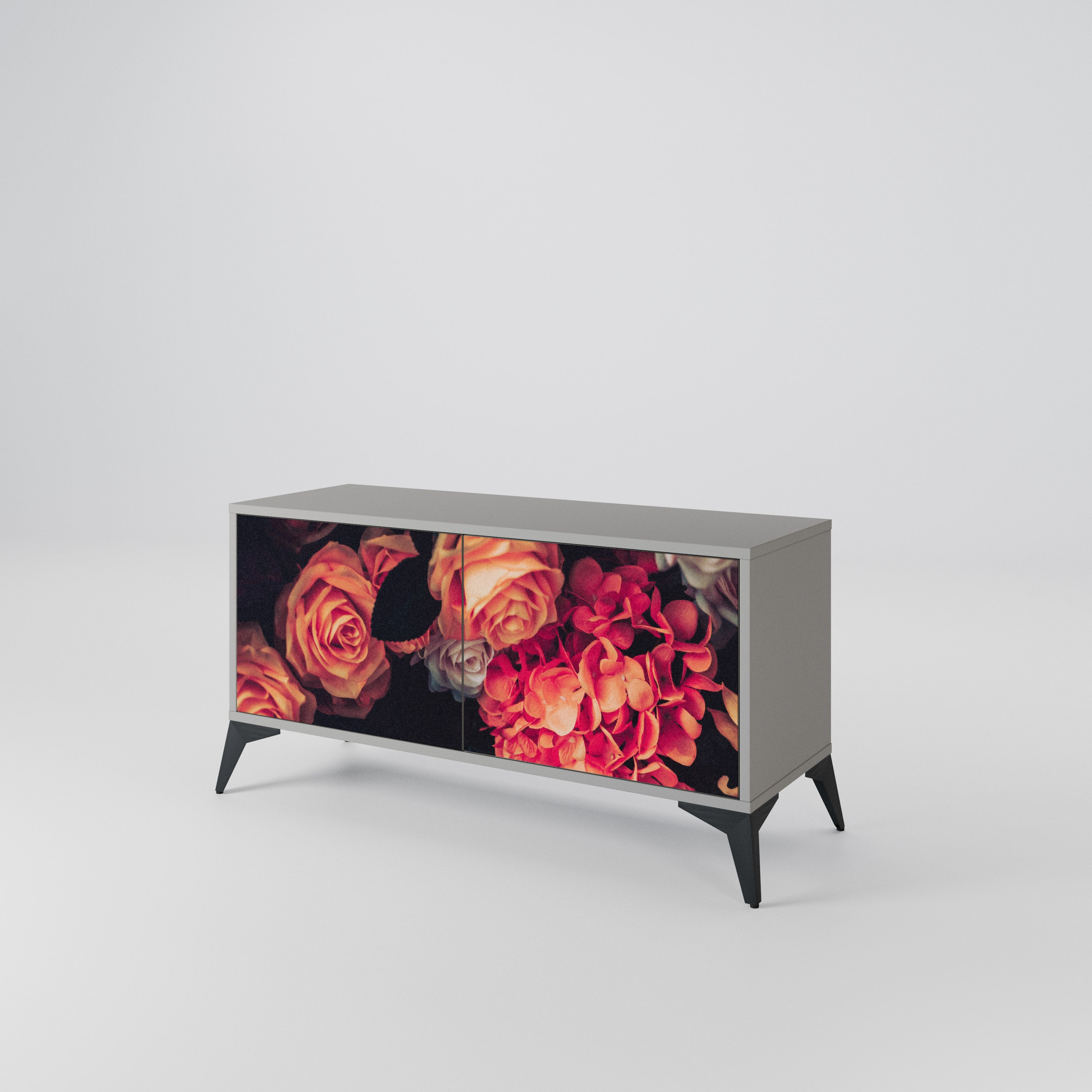 NEVERENDING BLOOM Mueble de TV Compacto de 2 puertas