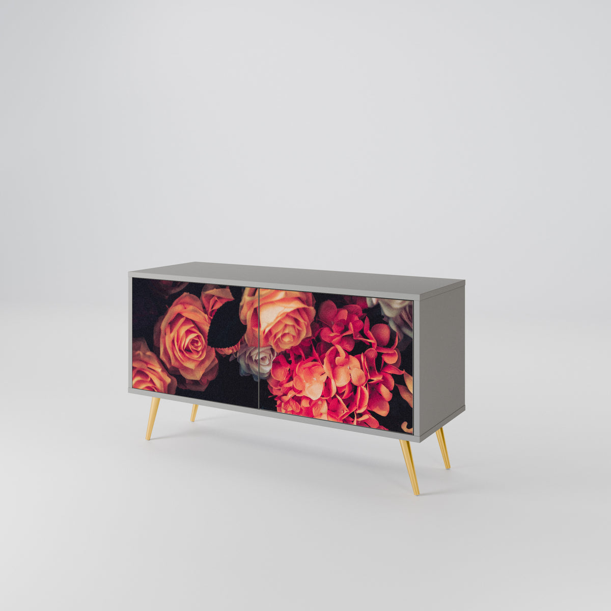 NEVERENDING BLOOM Mueble de TV Compacto de 2 puertas