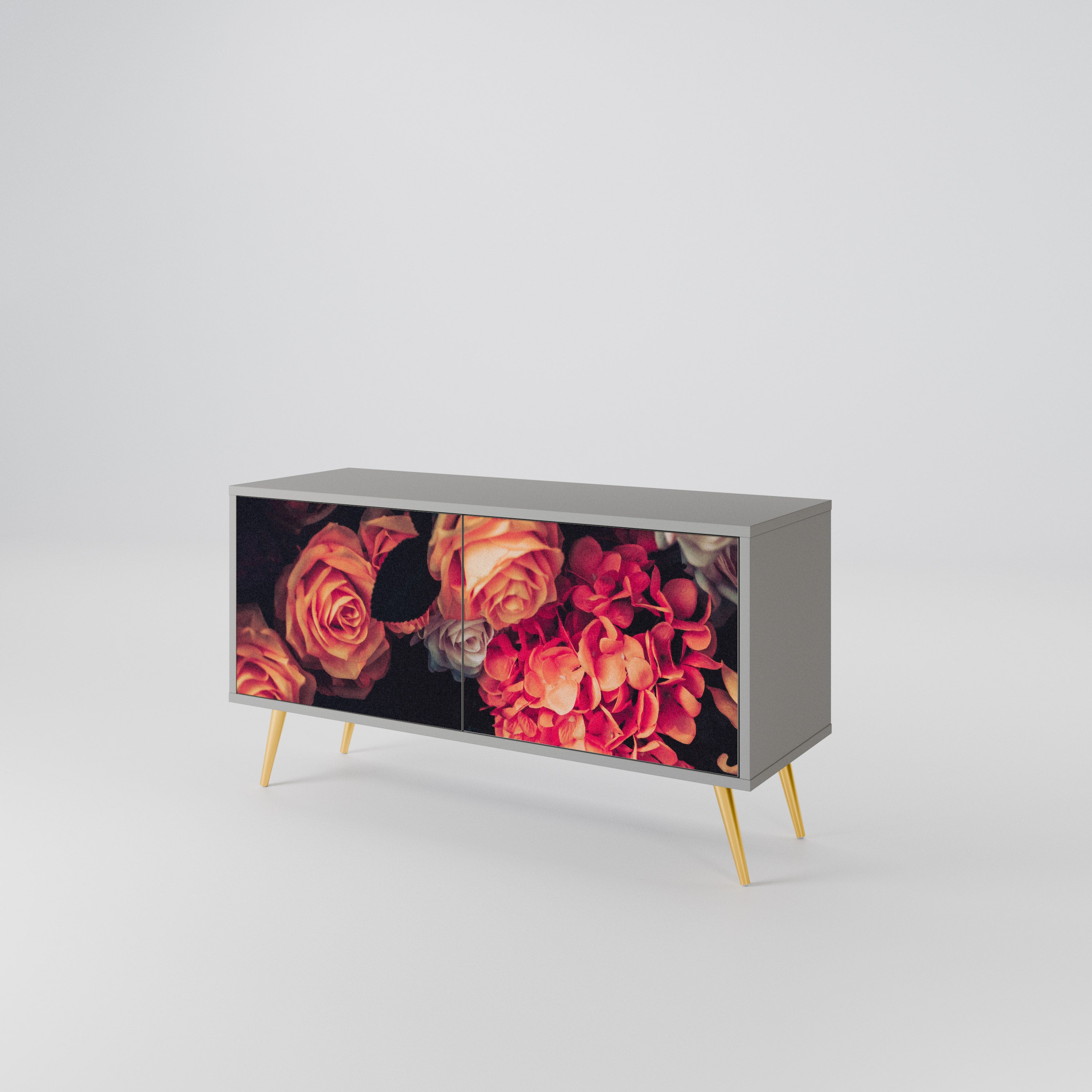 NEVERENDING BLOOM Mueble de TV Compacto de 2 puertas