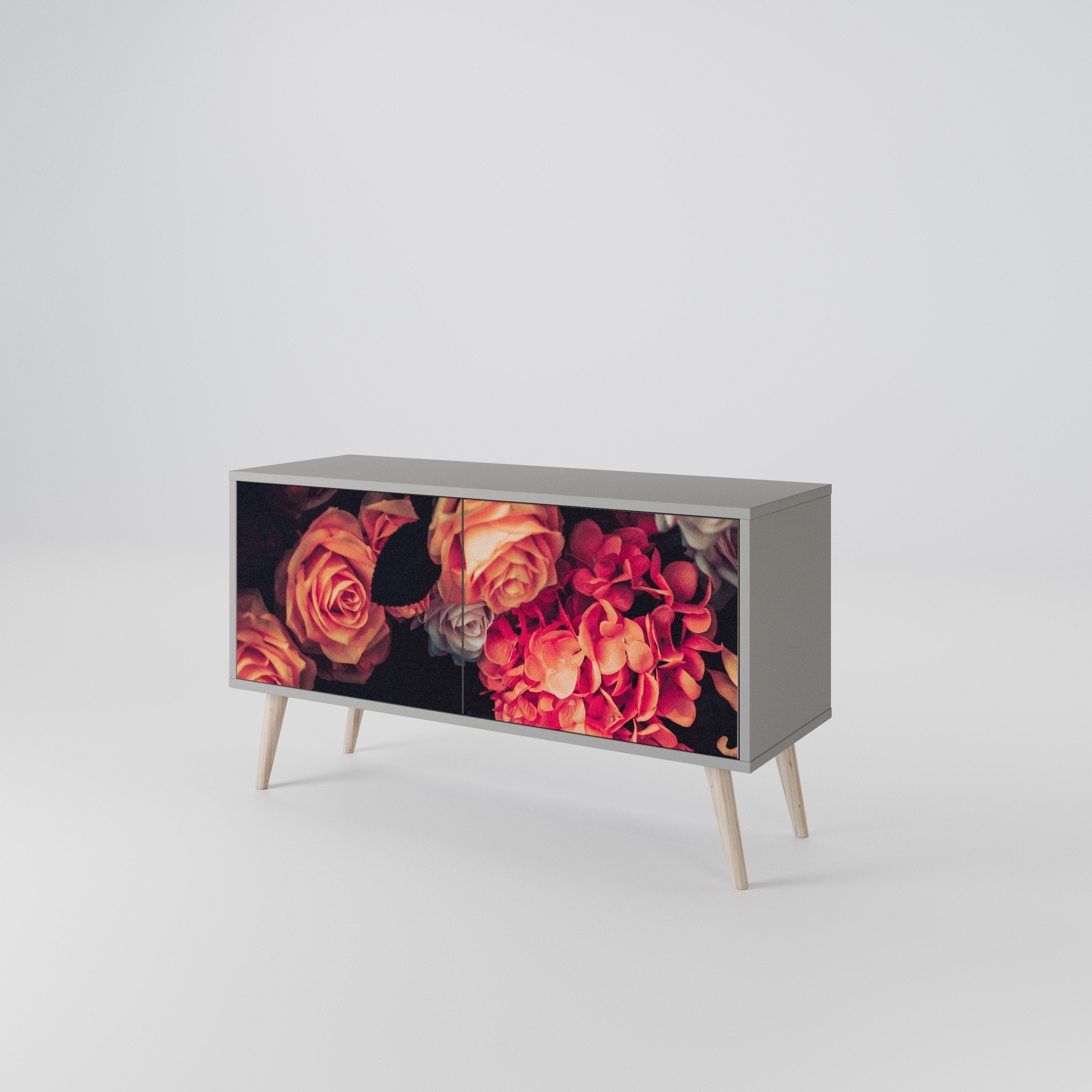 NEVERENDING BLOOM Mueble de TV Compacto de 2 puertas