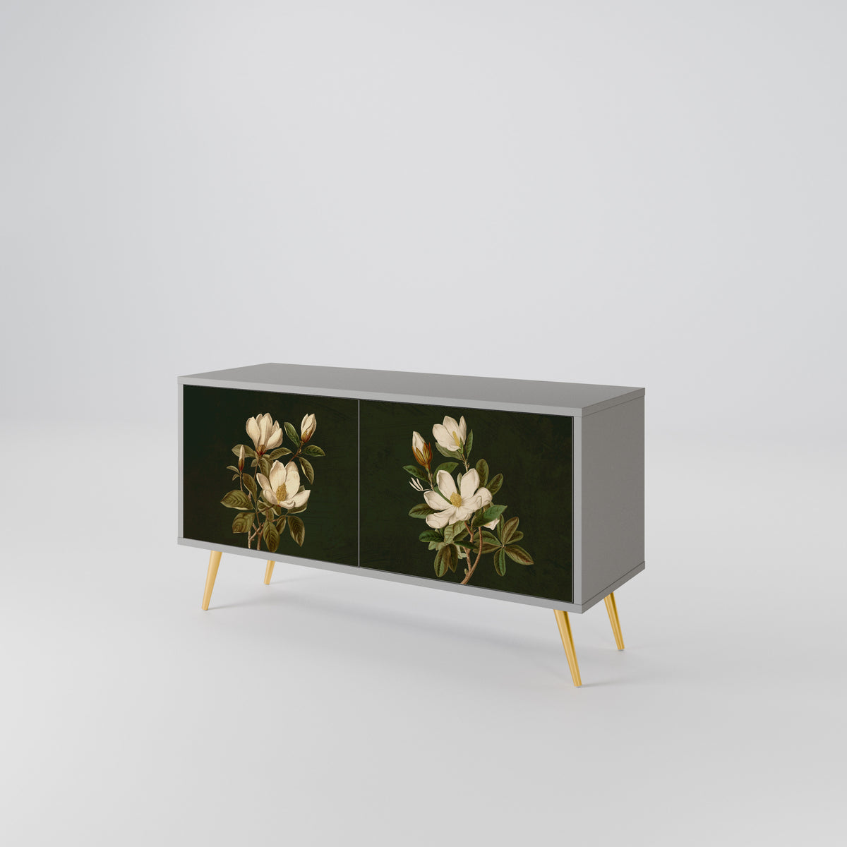 FLORAL NOIR Mueble de TV Compacto de 2 puertas
