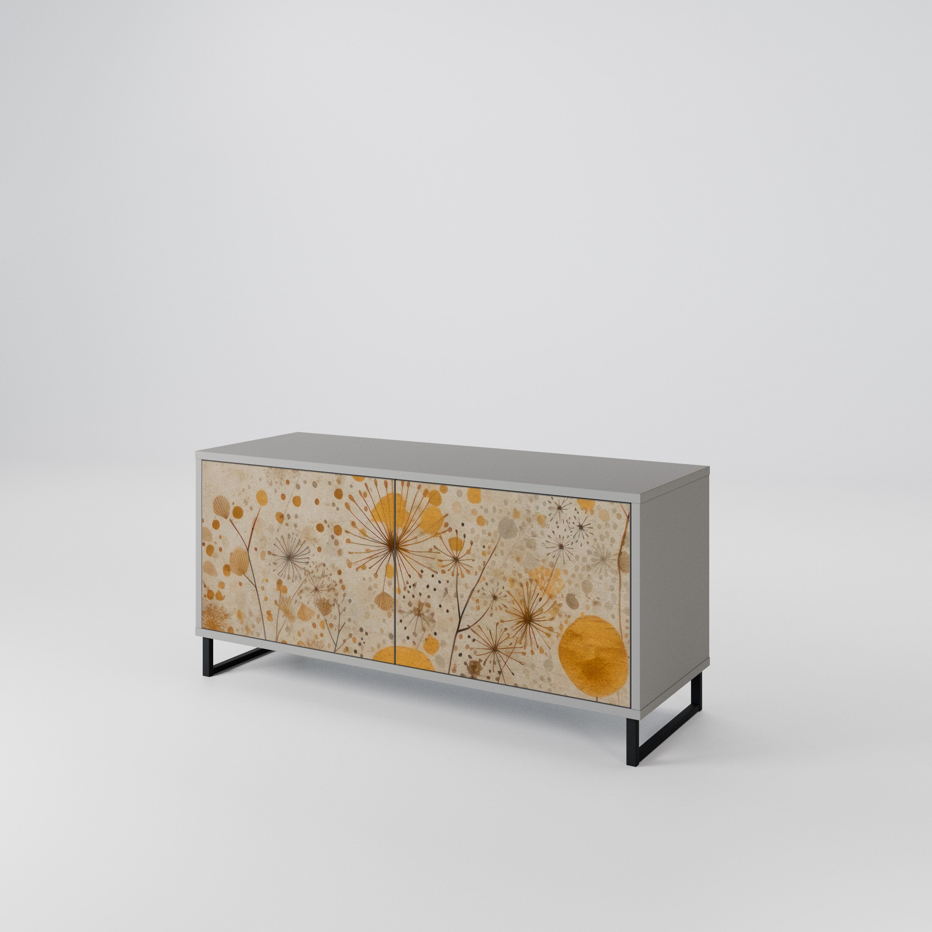 MORNING GLADE Mueble de TV Compacto de 2 puertas