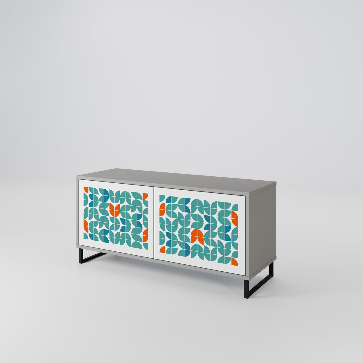 BE THE CHANGE Mueble de TV Compacto de 2 puertas