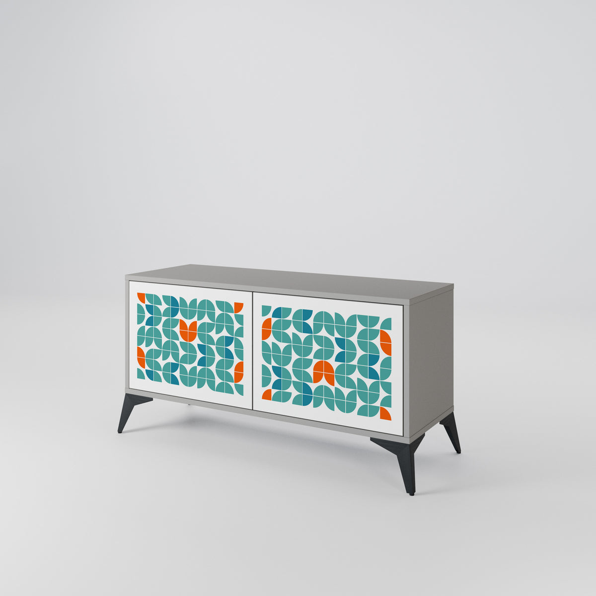 BE THE CHANGE Mueble de TV Compacto de 2 puertas