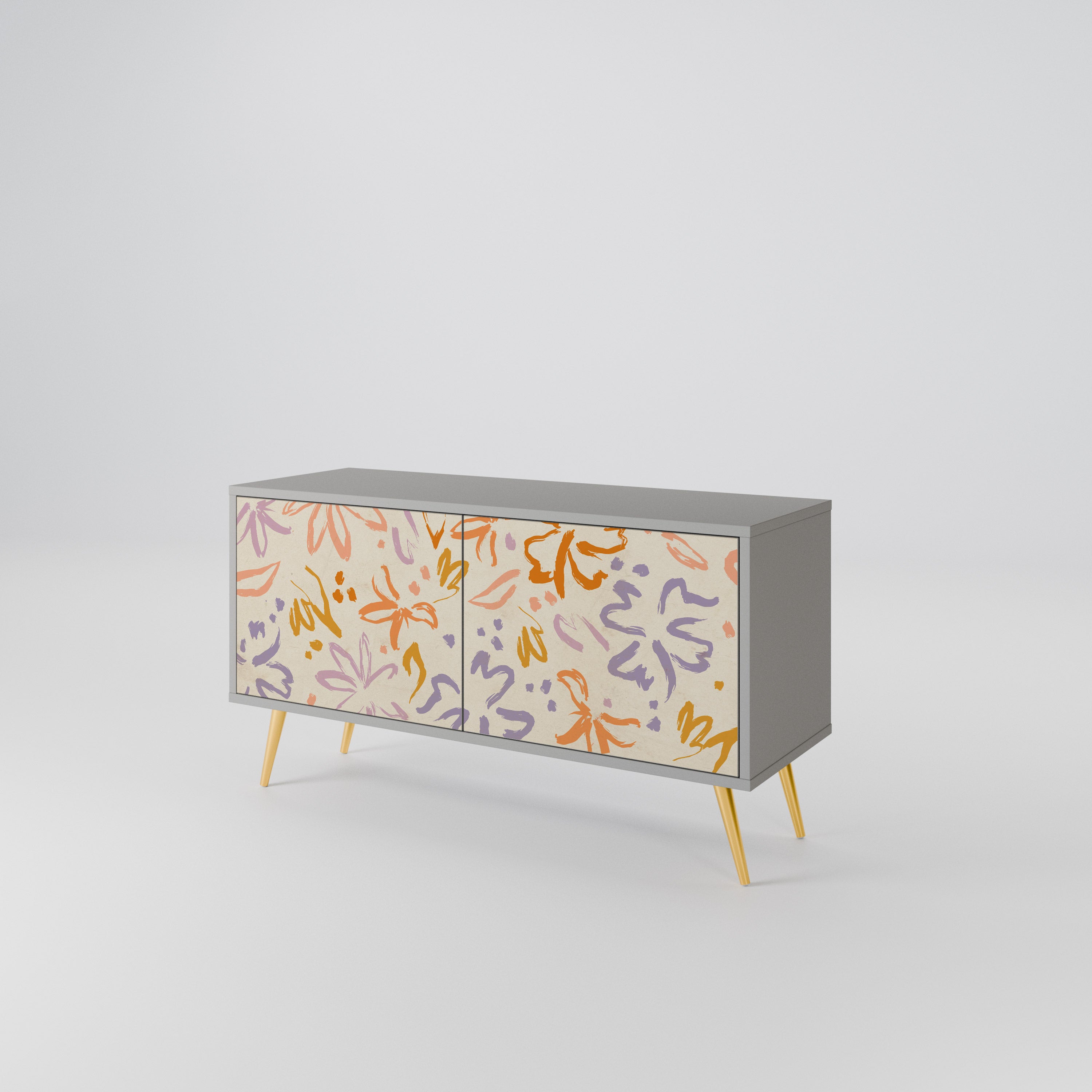 SPRING WHIMSY Mueble de TV Compacto de 2 puertas