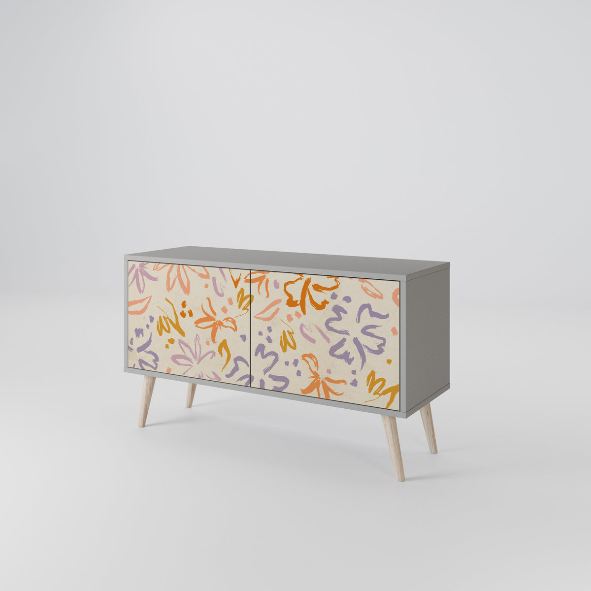 SPRING WHIMSY Mueble de TV Compacto de 2 puertas