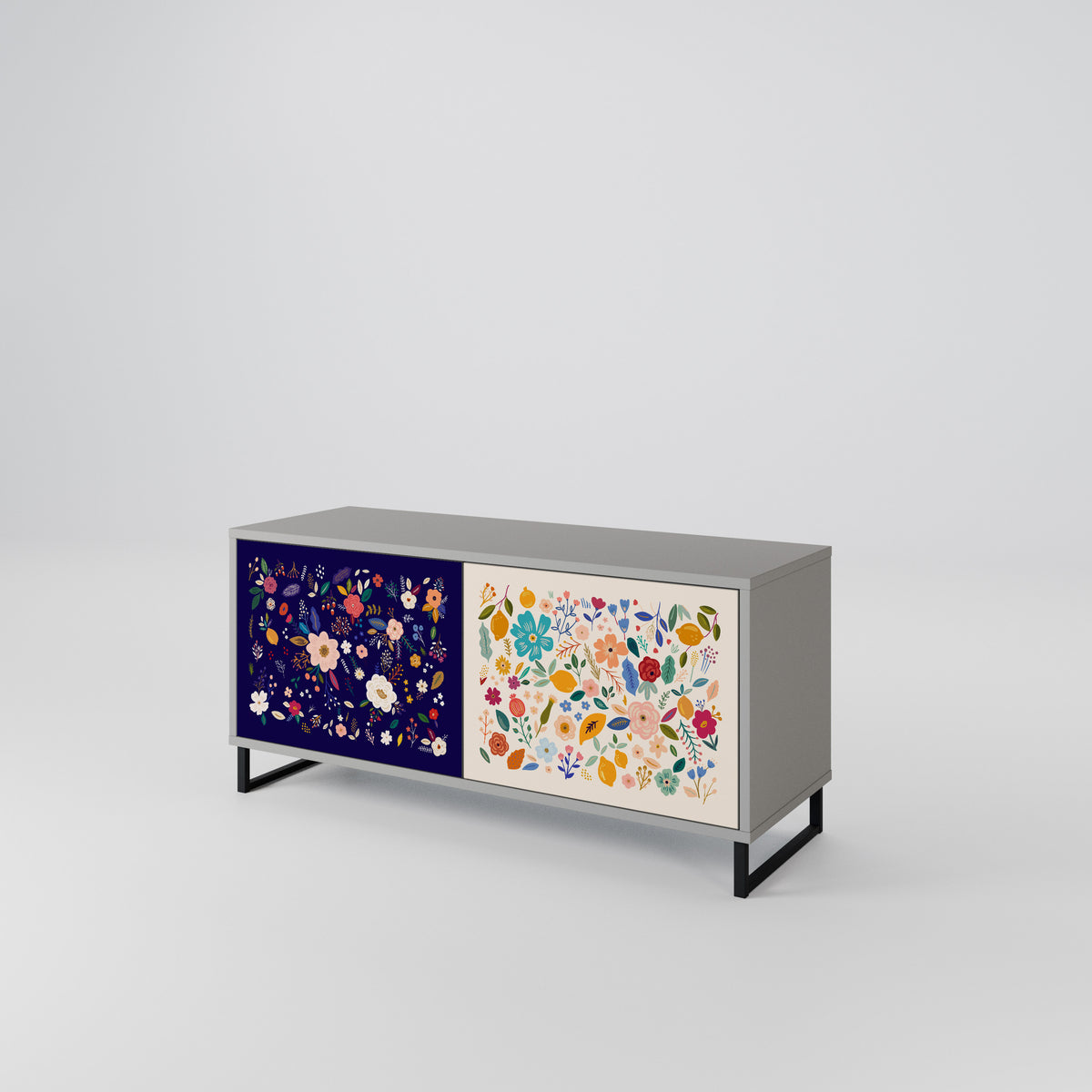 FLORAL COMBINATION Mueble de TV Compacto de 2 puertas