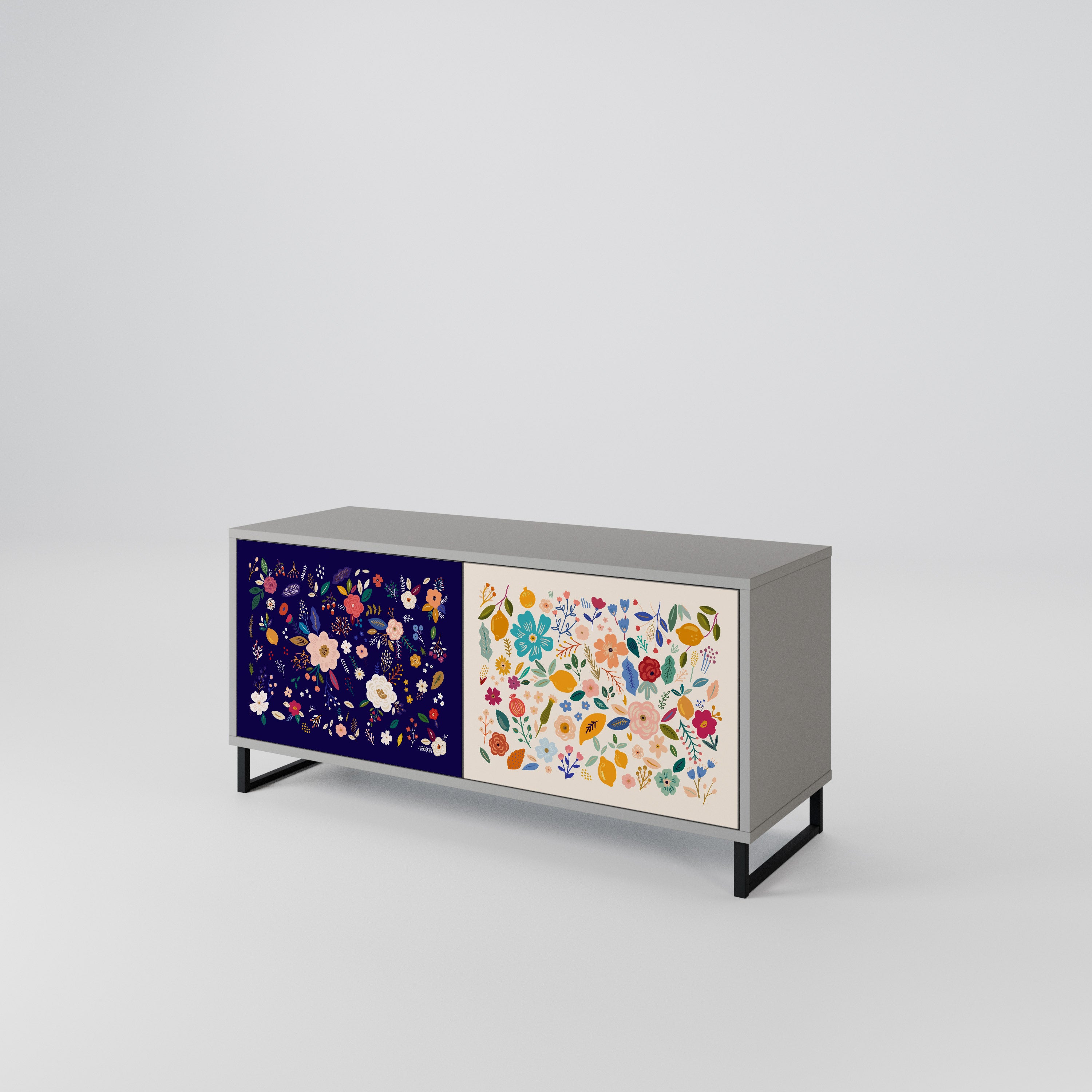 FLORAL COMBINATION Mueble de TV Compacto de 2 puertas