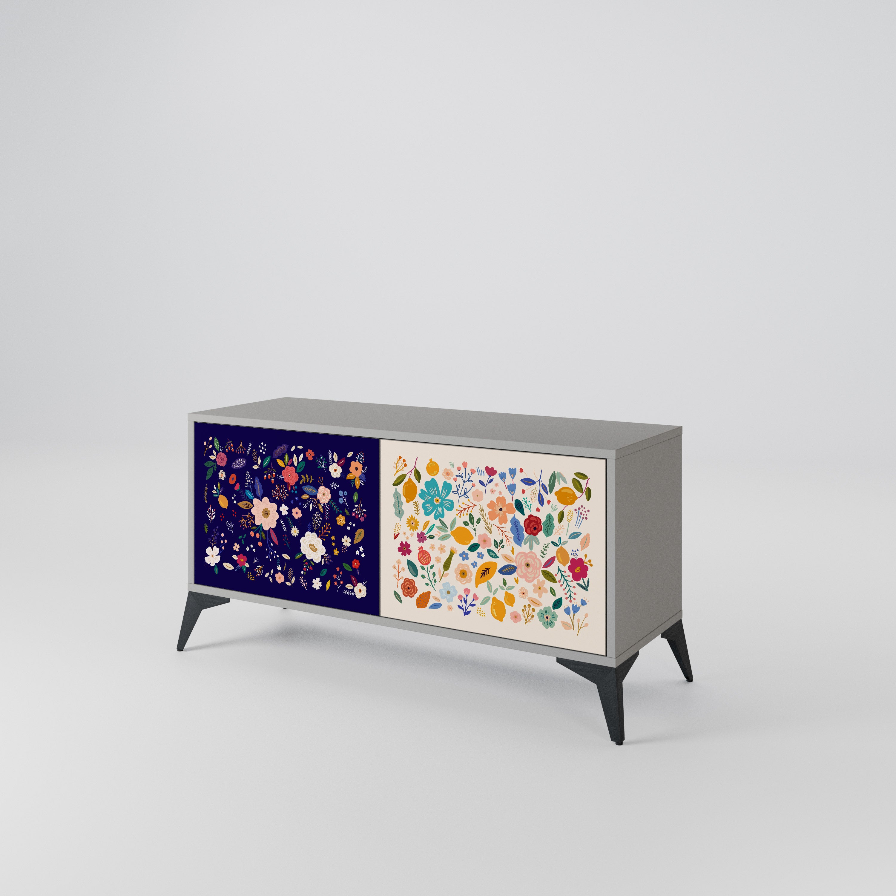 FLORAL COMBINATION Mueble de TV Compacto de 2 puertas