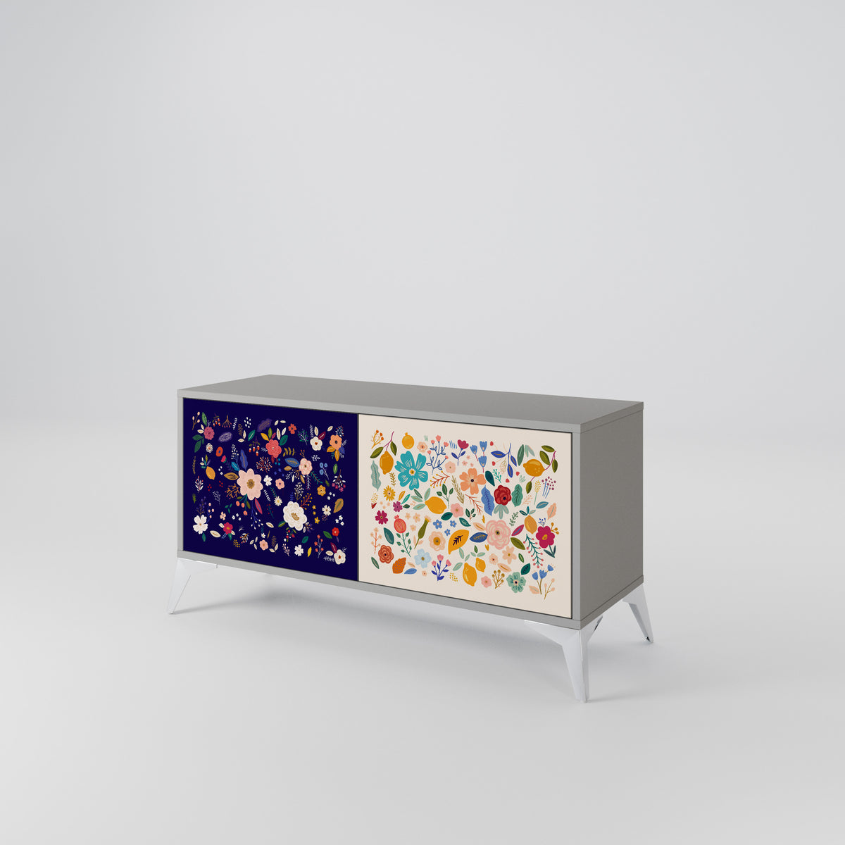 FLORAL COMBINATION Mueble de TV Compacto de 2 puertas