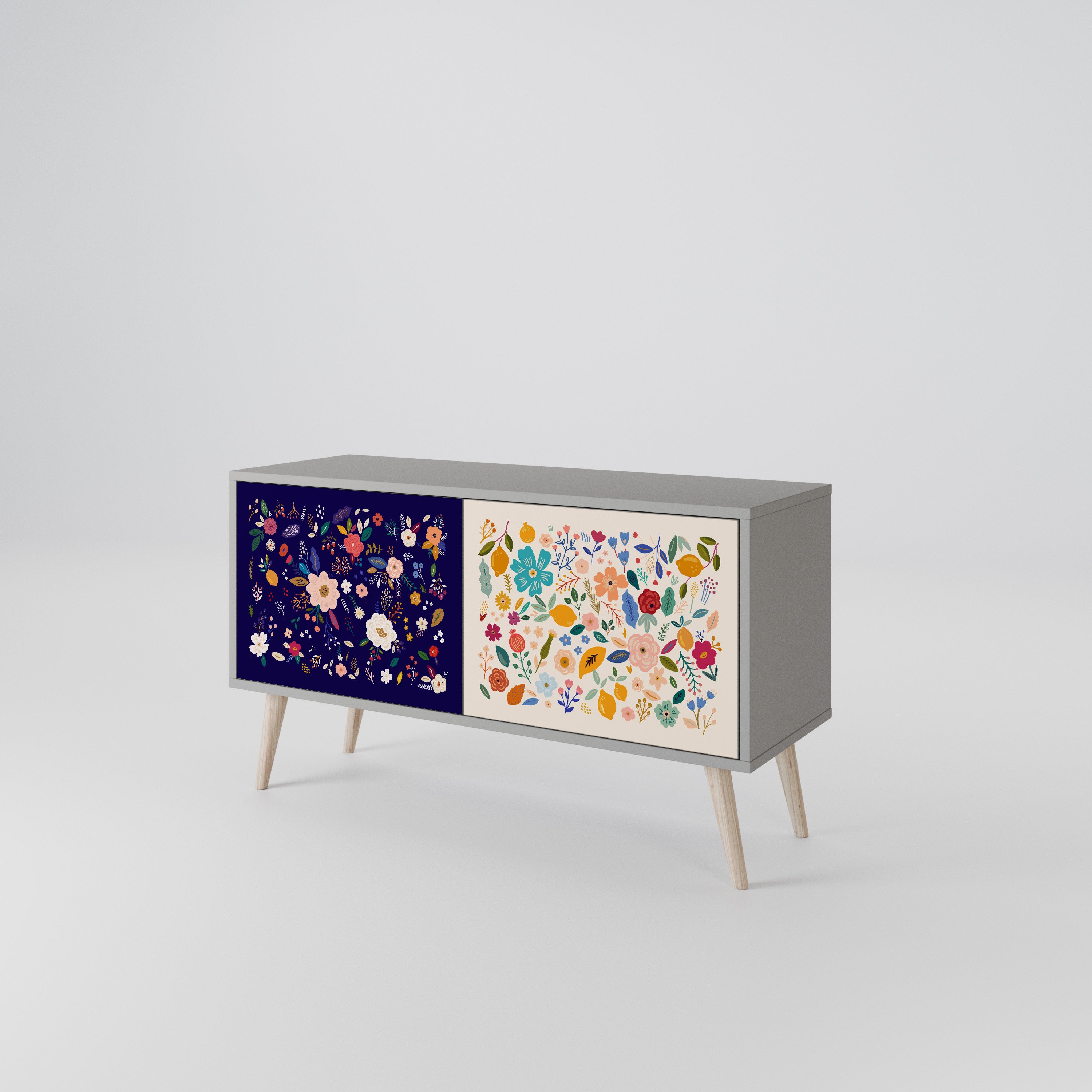 FLORAL COMBINATION Mueble de TV Compacto de 2 puertas