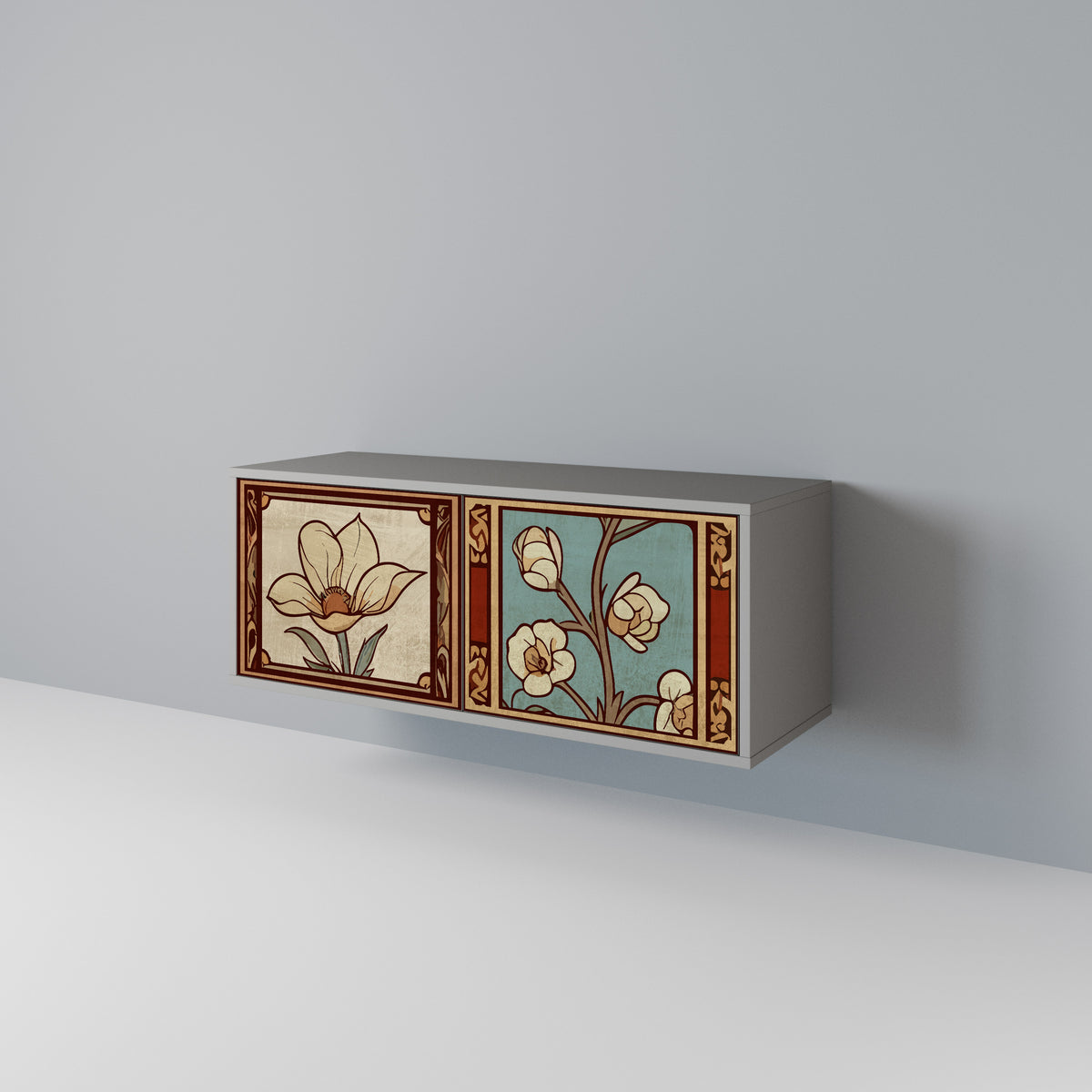 TIMELESS FLORA Mueble de TV Compacto de 2 puertas