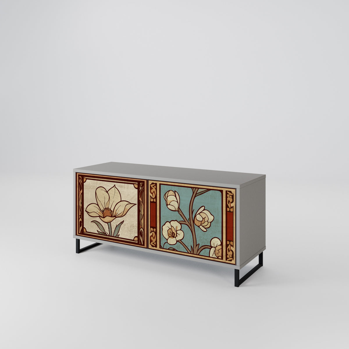 TIMELESS FLORA Mueble de TV Compacto de 2 puertas