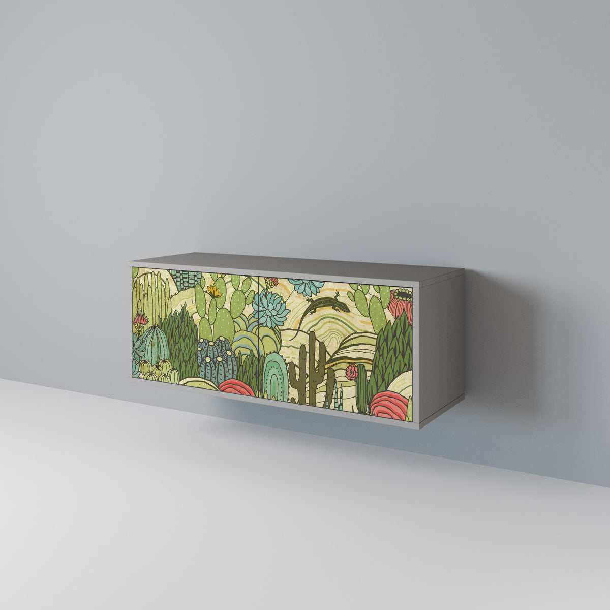 SUCCULENTS KALEIDOSCOPE Mueble de TV Compacto de 2 puertas