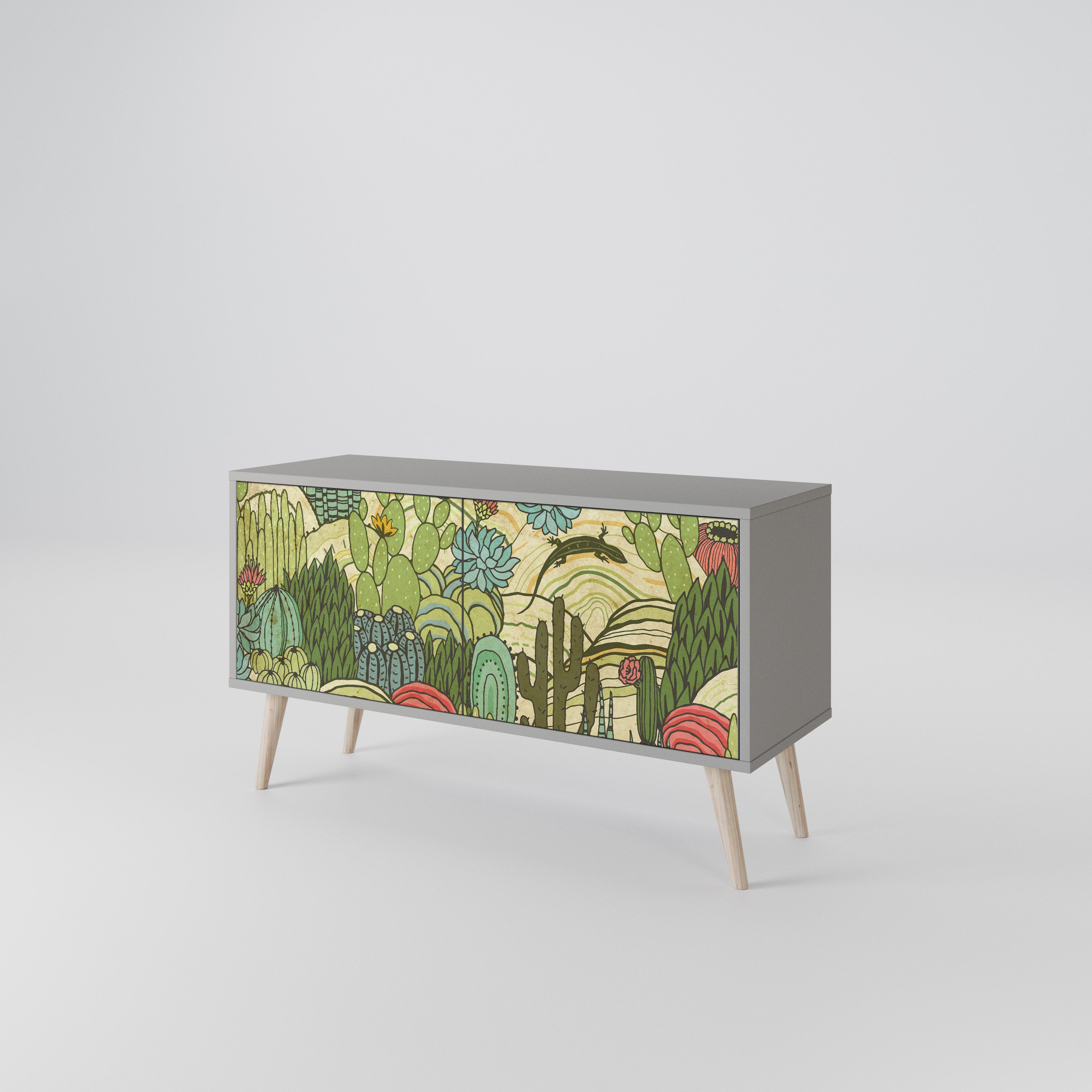 SUCCULENTS KALEIDOSCOPE Mueble de TV Compacto de 2 puertas