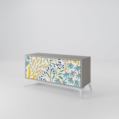 HELLO SPRING Mueble de TV Compacto de 2 puertas