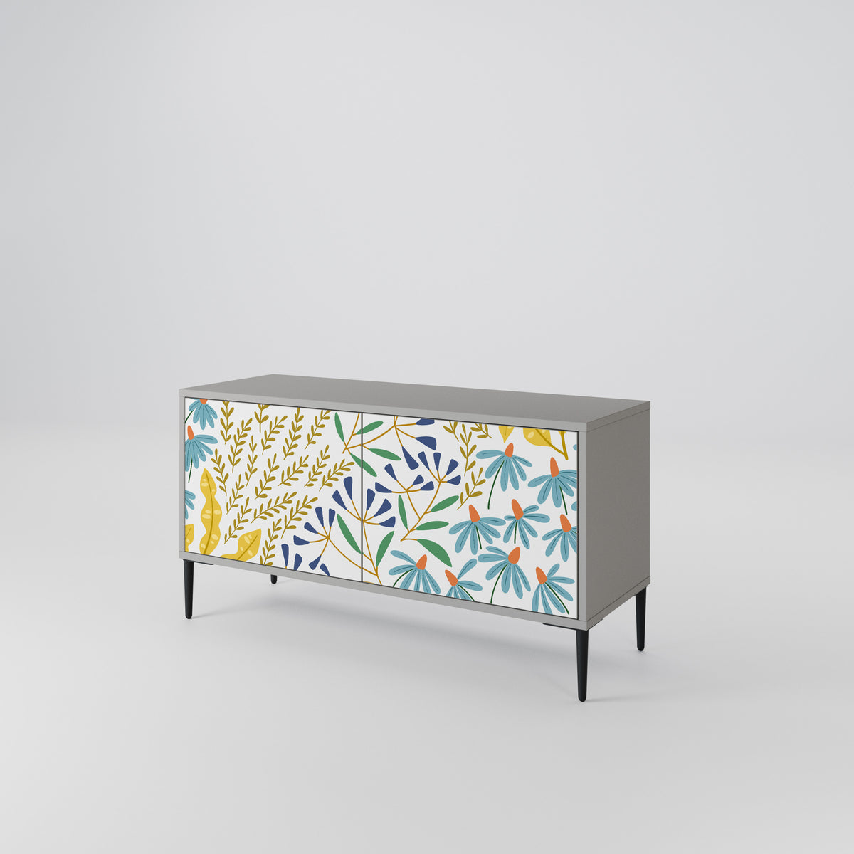 HELLO SPRING Mueble de TV Compacto de 2 puertas