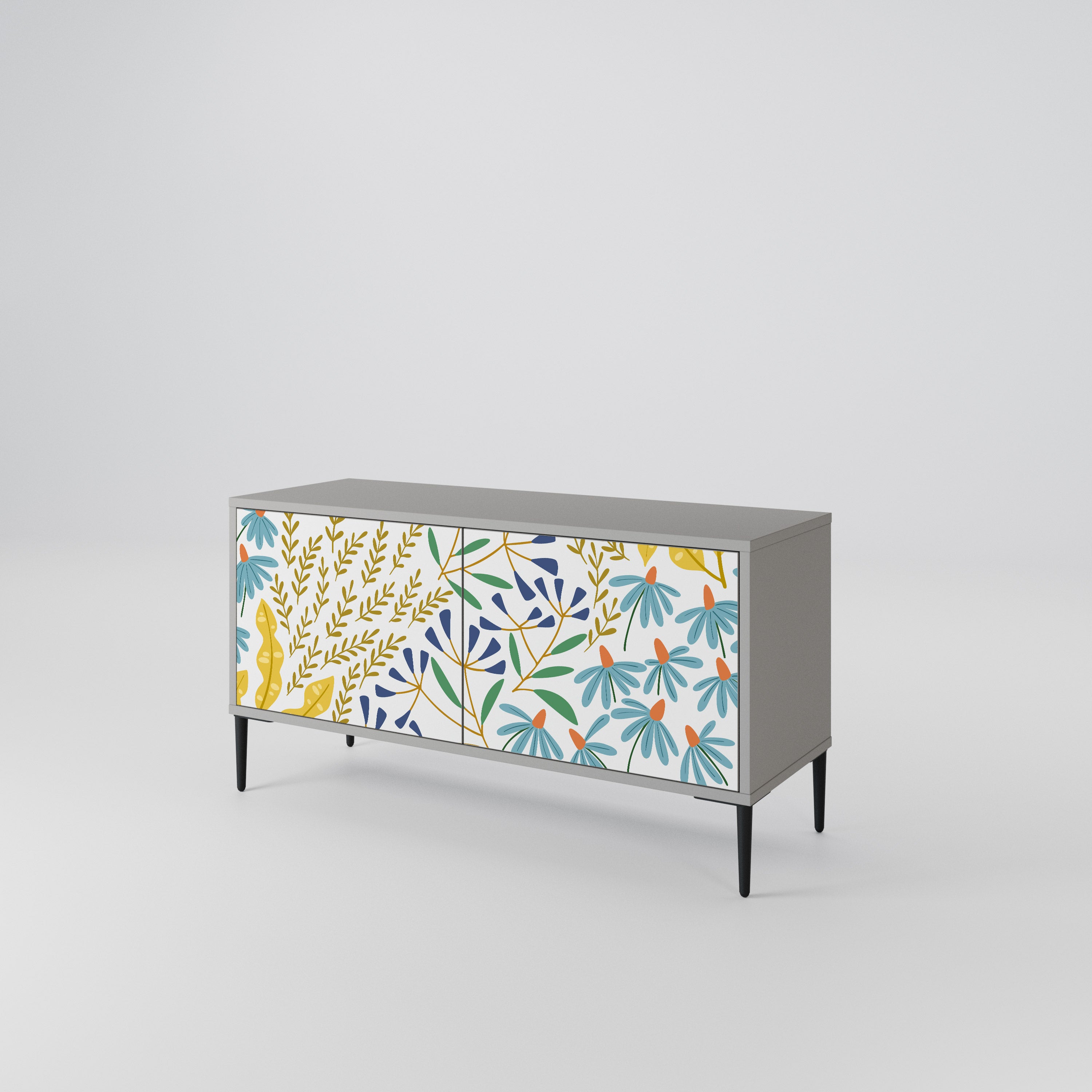 HELLO SPRING Mueble de TV Compacto de 2 puertas