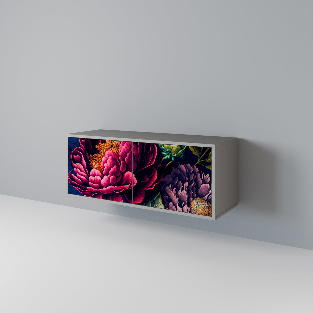 BLOOMING ELEGANCE Mueble de TV Compacto de 2 puertas