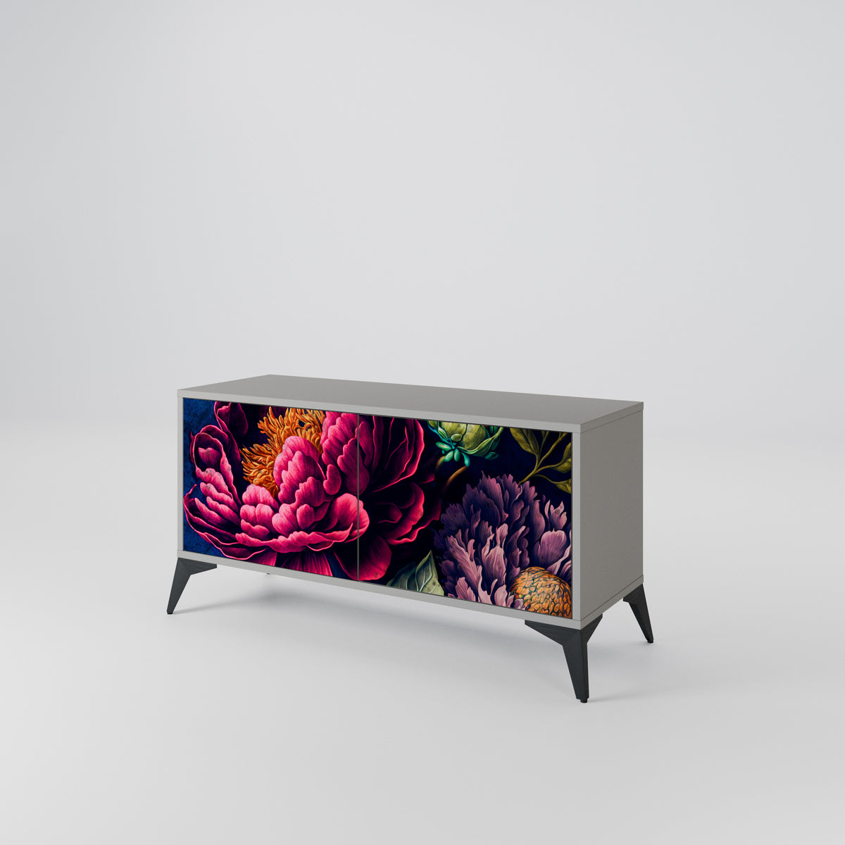 BLOOMING ELEGANCE Mueble de TV Compacto de 2 puertas