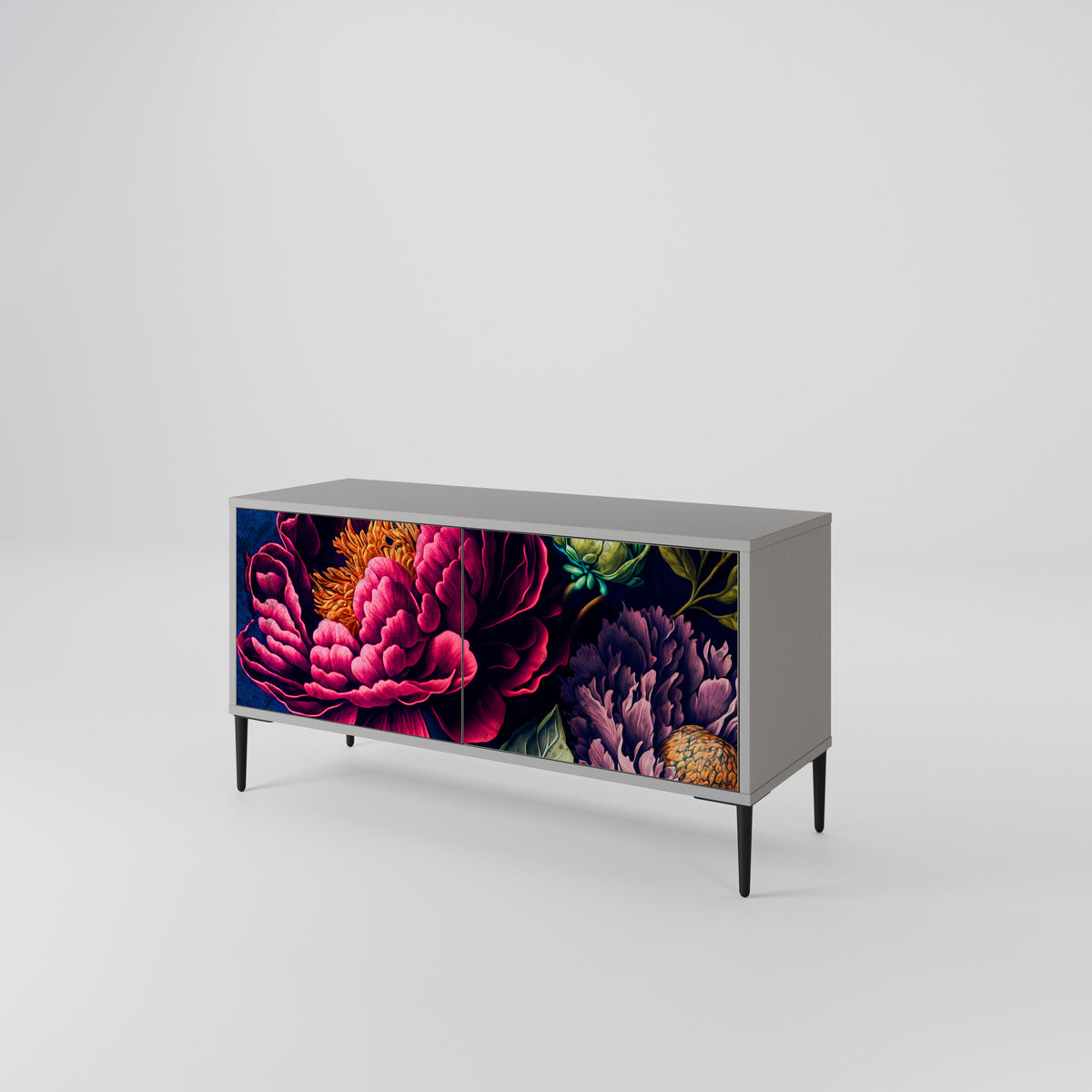 BLOOMING ELEGANCE Mueble de TV Compacto de 2 puertas