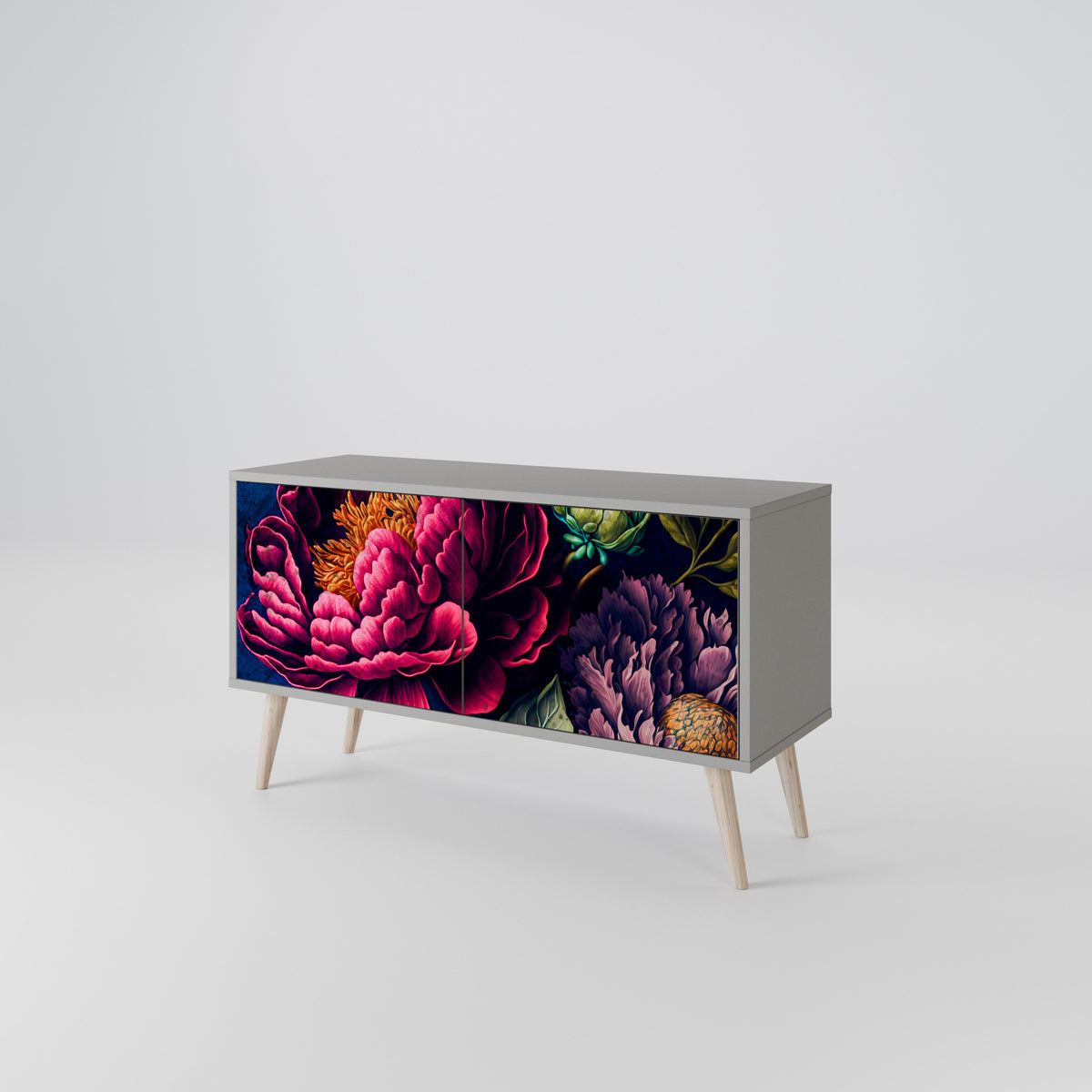 BLOOMING ELEGANCE Mueble de TV Compacto de 2 puertas
