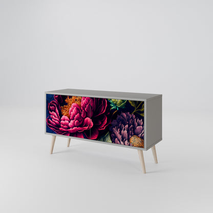 BLOOMING ELEGANCE Mueble de TV Compacto de 2 puertas