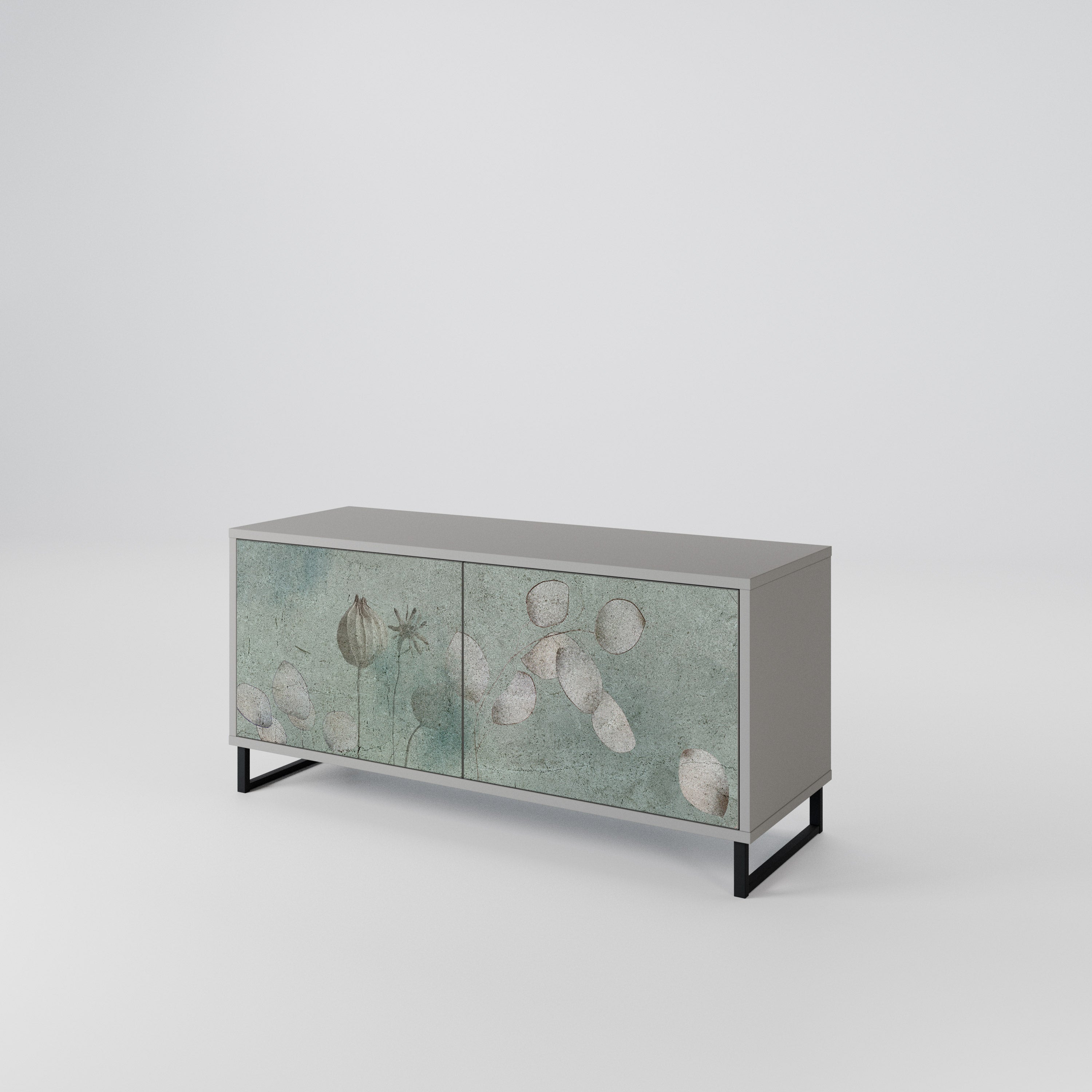 NIGHT LADY Mueble de TV Compacto de 2 puertas