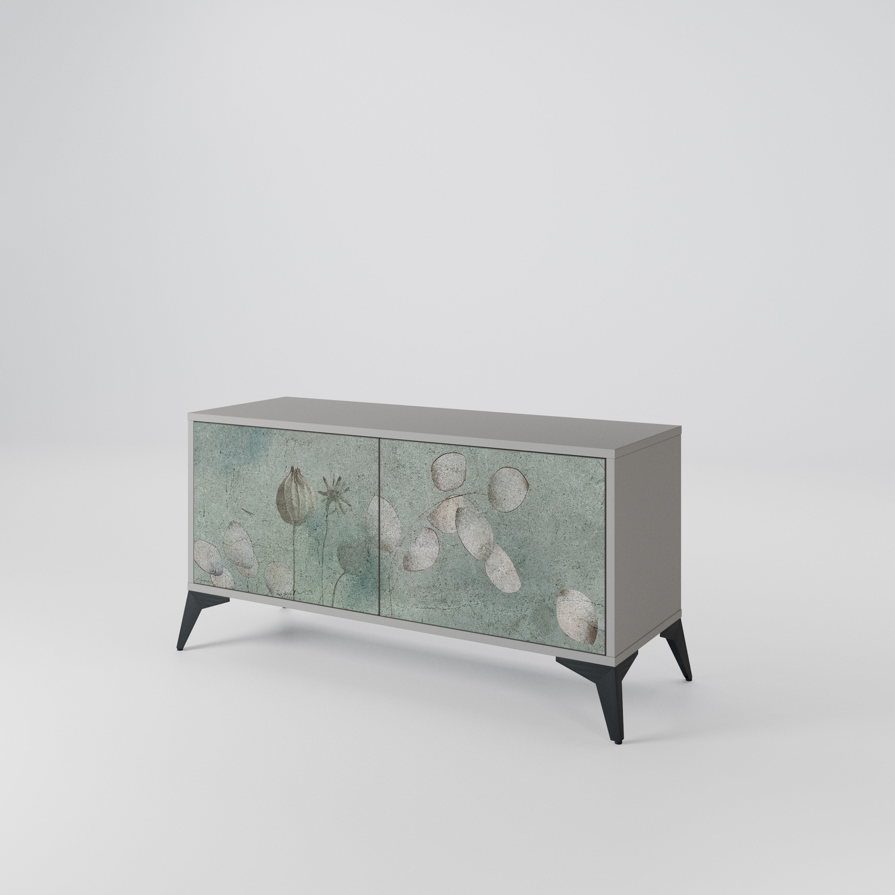 NIGHT LADY Mueble de TV Compacto de 2 puertas