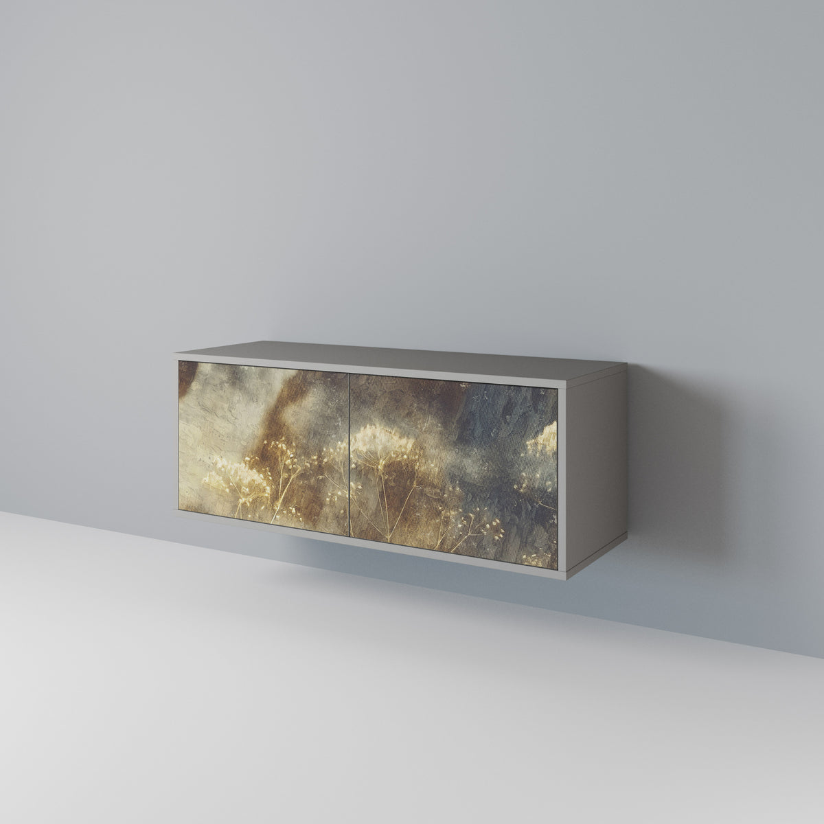 GENTLE POWER Mueble de TV Compacto de 2 puertas