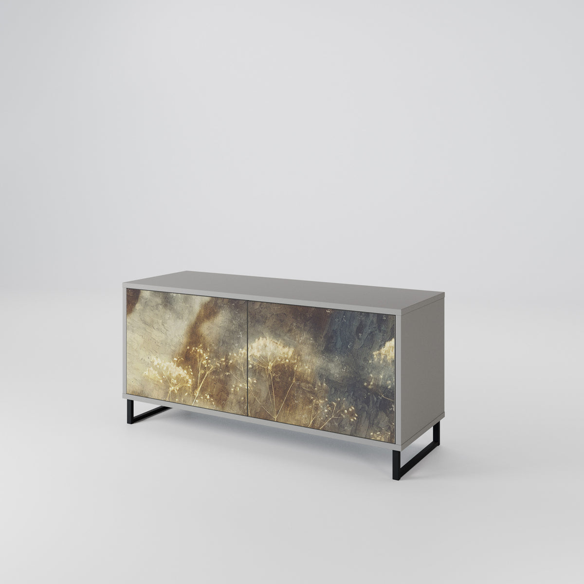 GENTLE POWER Mueble de TV Compacto de 2 puertas