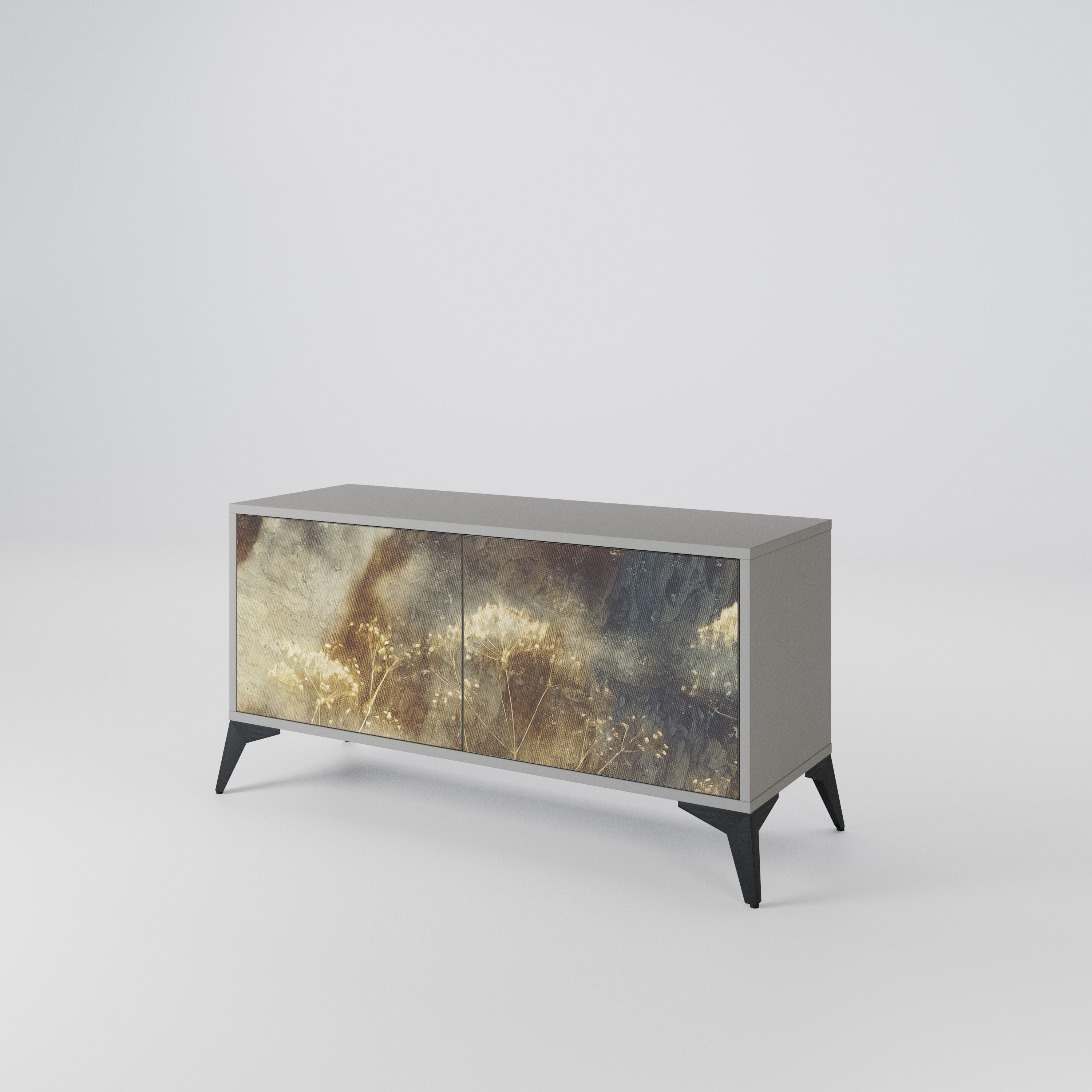 GENTLE POWER Mueble de TV Compacto de 2 puertas