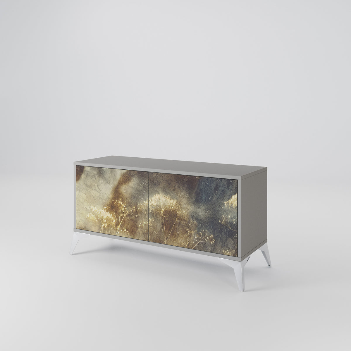 GENTLE POWER Mueble de TV Compacto de 2 puertas