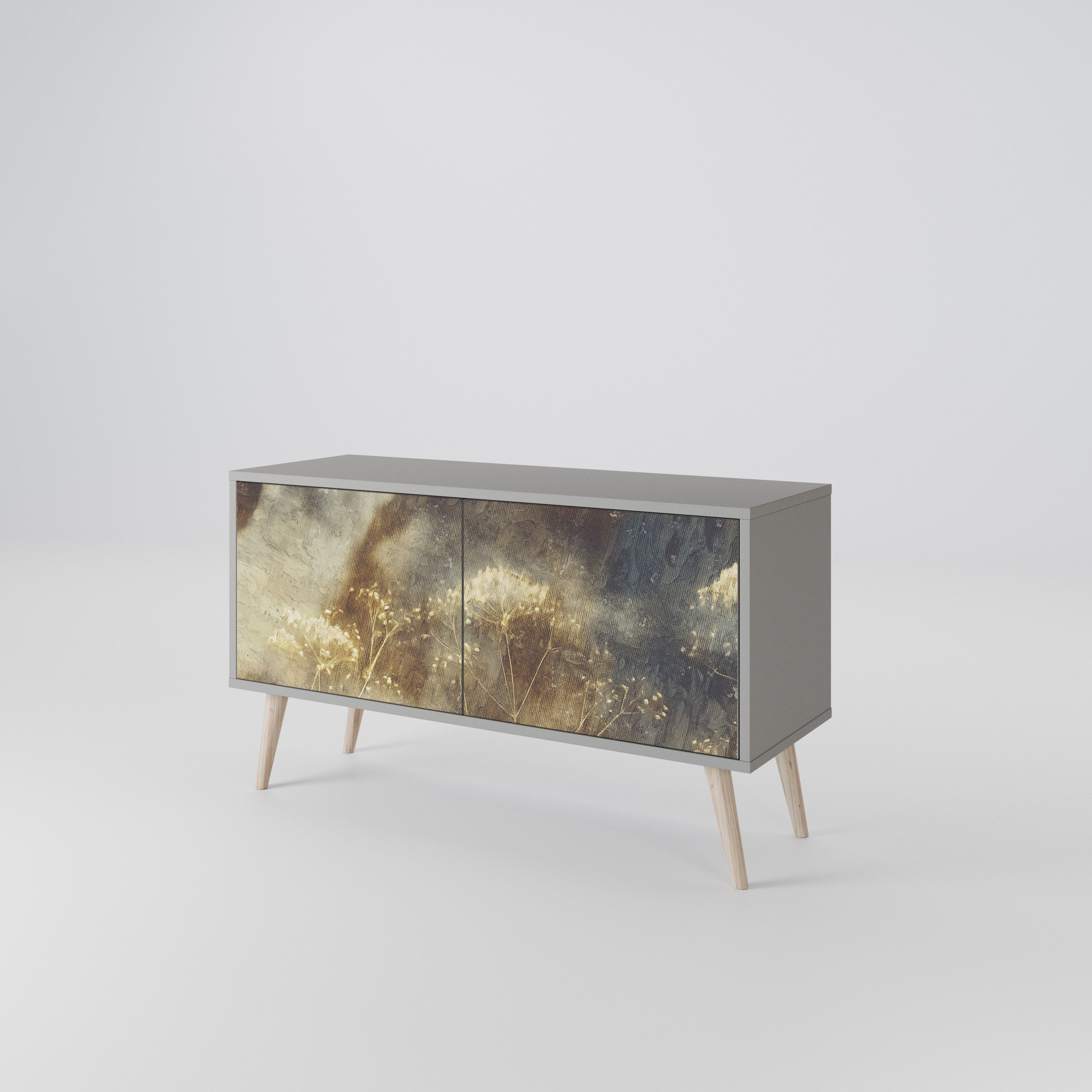 GENTLE POWER Mueble de TV Compacto de 2 puertas