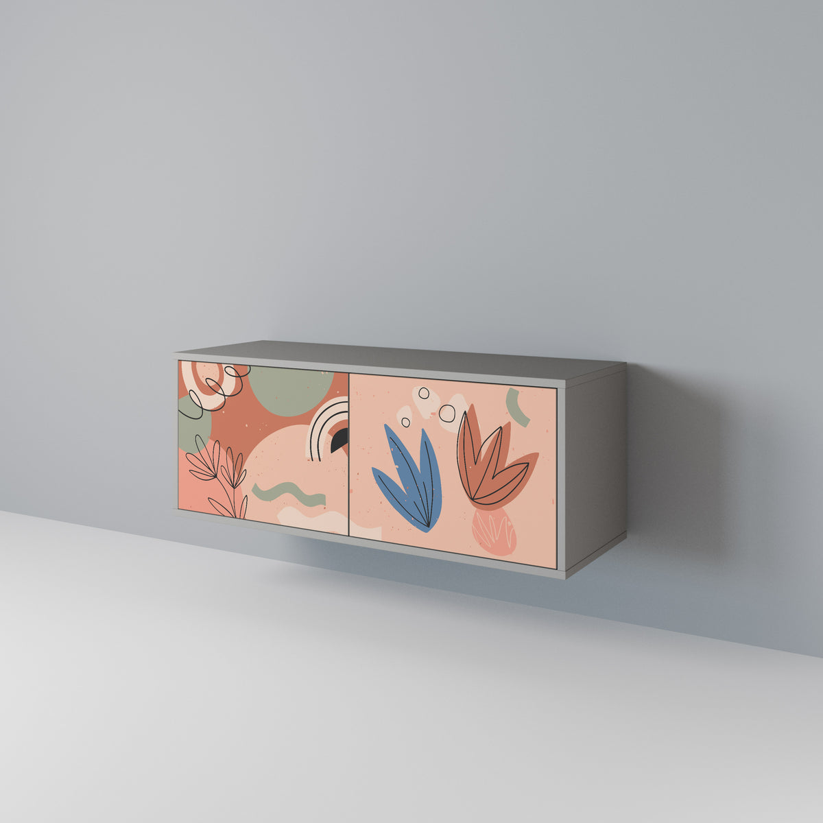 PASTEL DESTINY Mueble de TV Compacto de 2 puertas