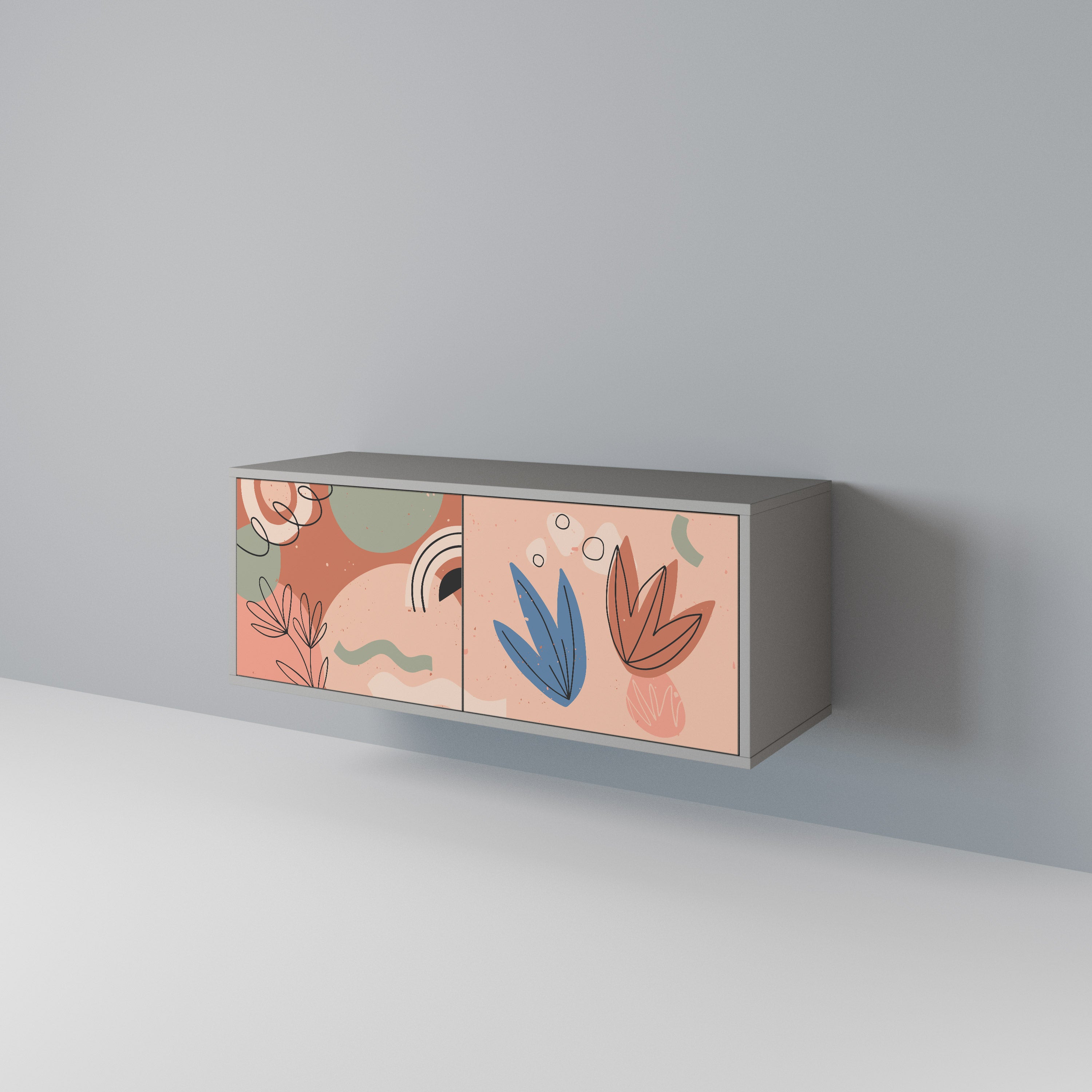 PASTEL DESTINY Mueble de TV Compacto de 2 puertas