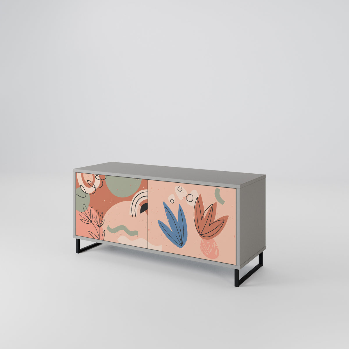 PASTEL DESTINY Mueble de TV Compacto de 2 puertas