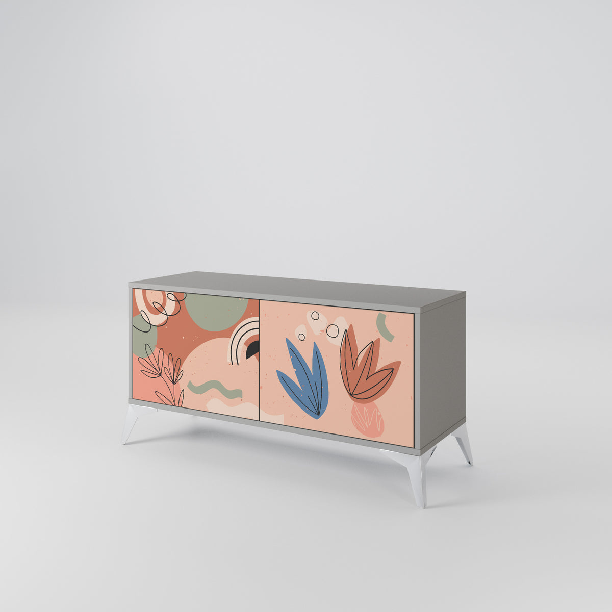 PASTEL DESTINY Mueble de TV Compacto de 2 puertas