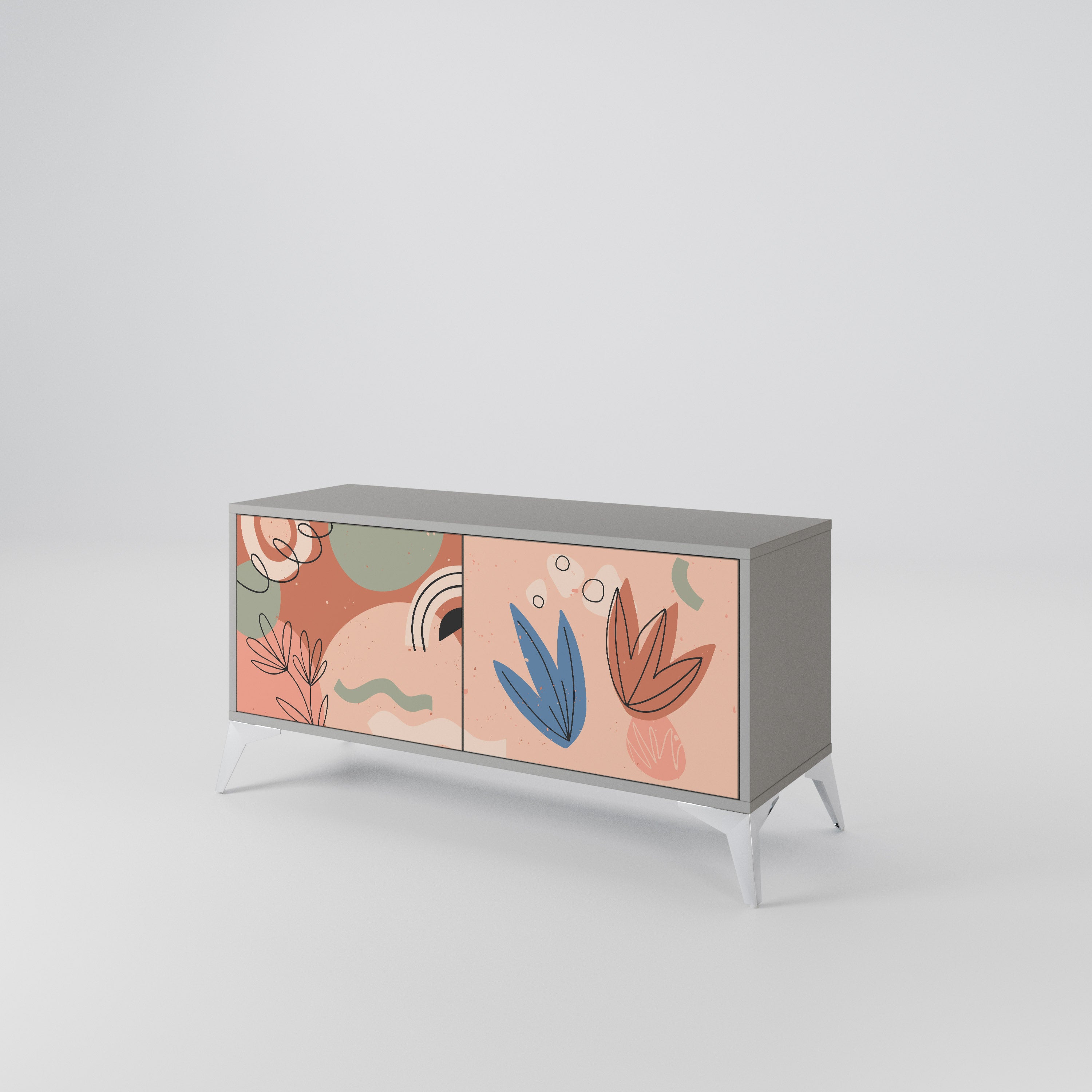 PASTEL DESTINY Mueble de TV Compacto de 2 puertas