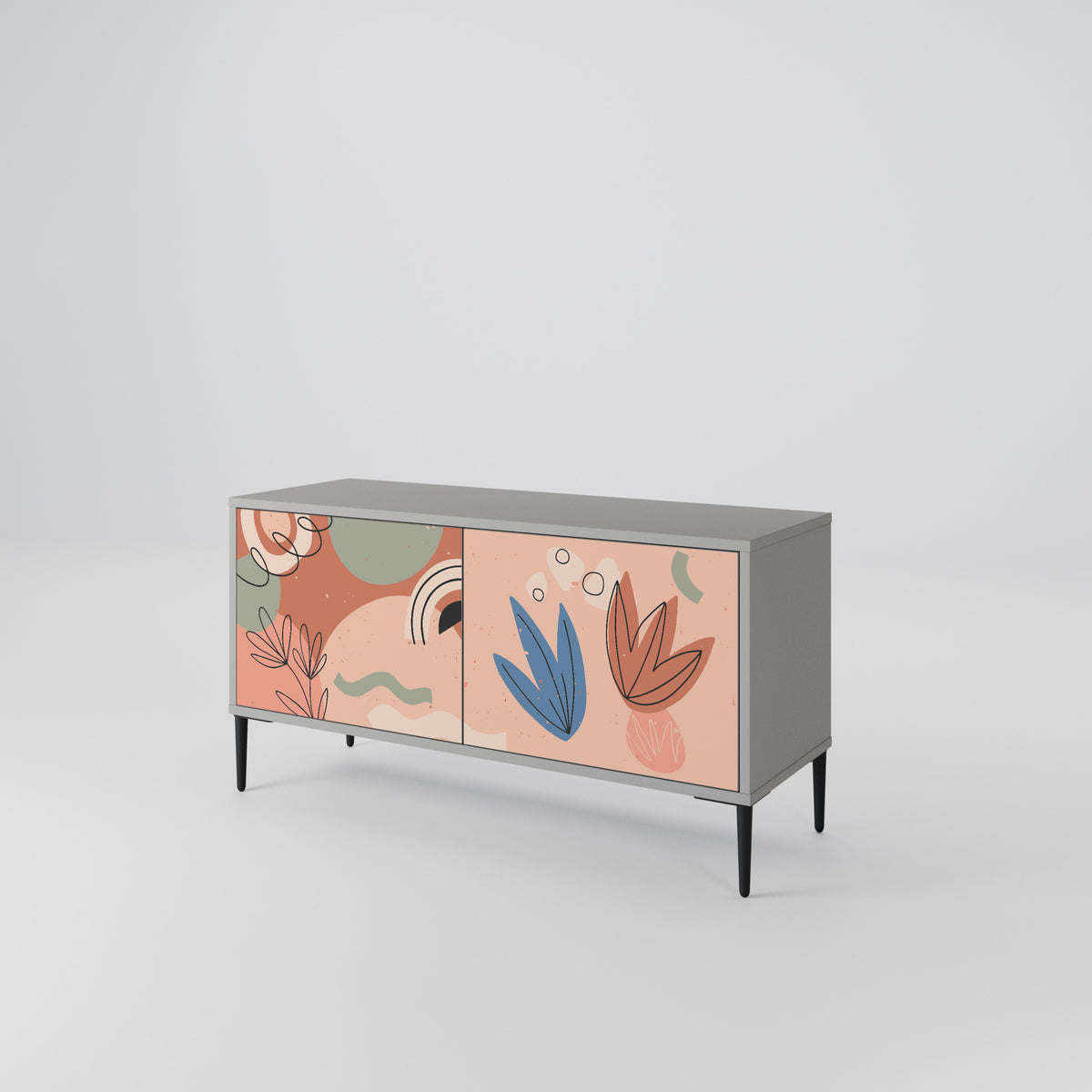 PASTEL DESTINY Mueble de TV Compacto de 2 puertas