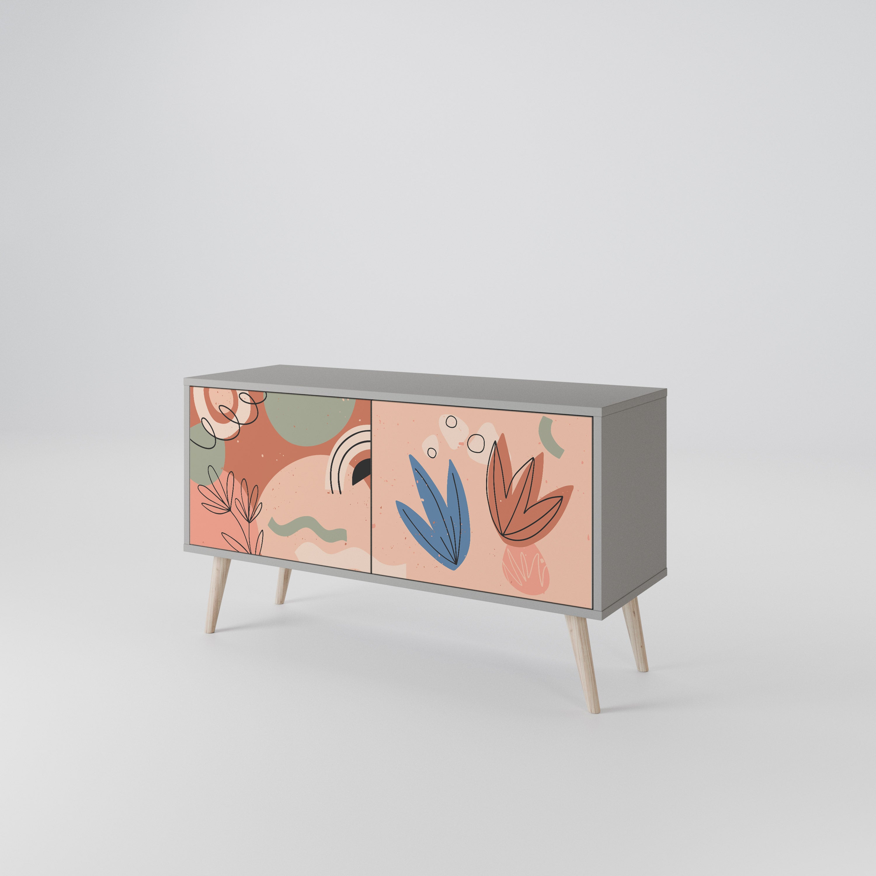 PASTEL DESTINY Mueble de TV Compacto de 2 puertas