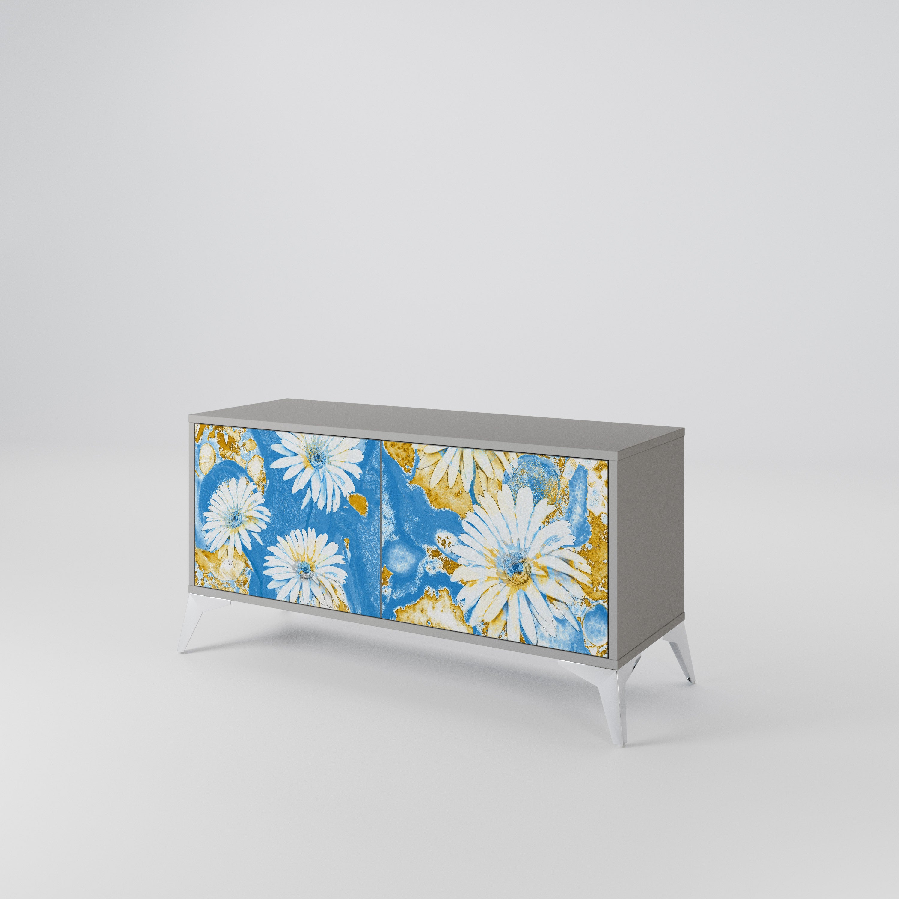 DAISY LUXE Mueble de TV Compacto de 2 puertas