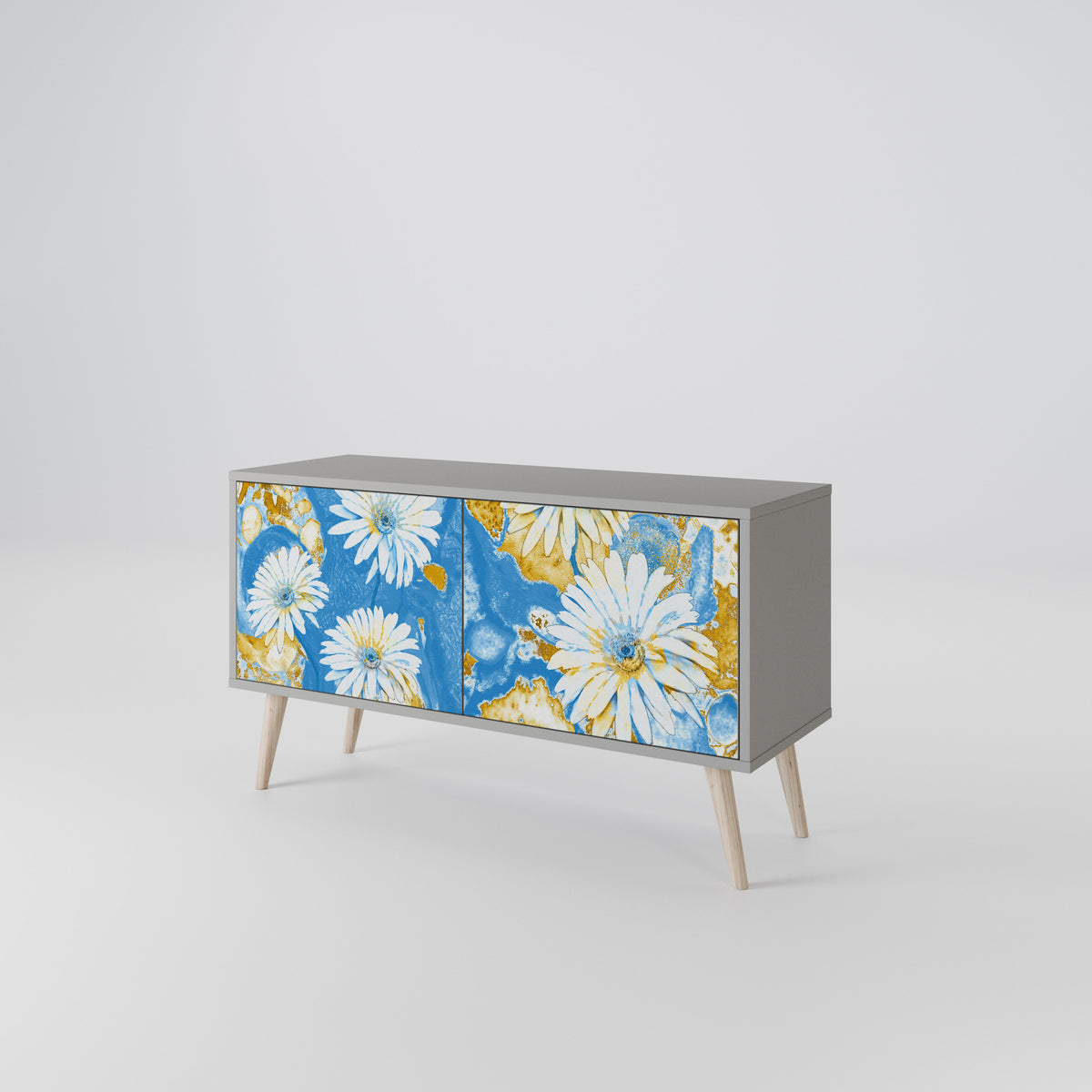 DAISY LUXE Mueble de TV Compacto de 2 puertas