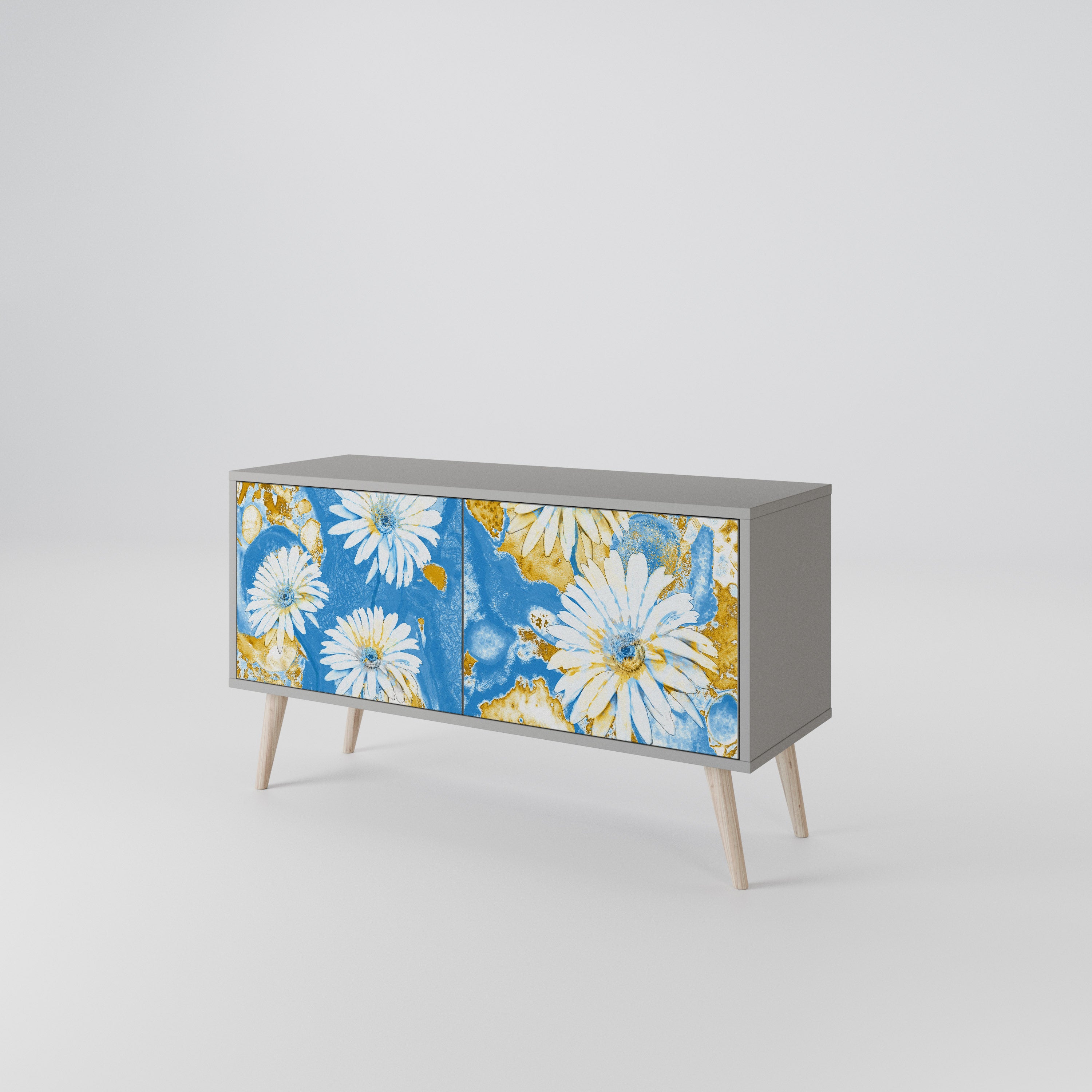 DAISY LUXE Mueble de TV Compacto de 2 puertas