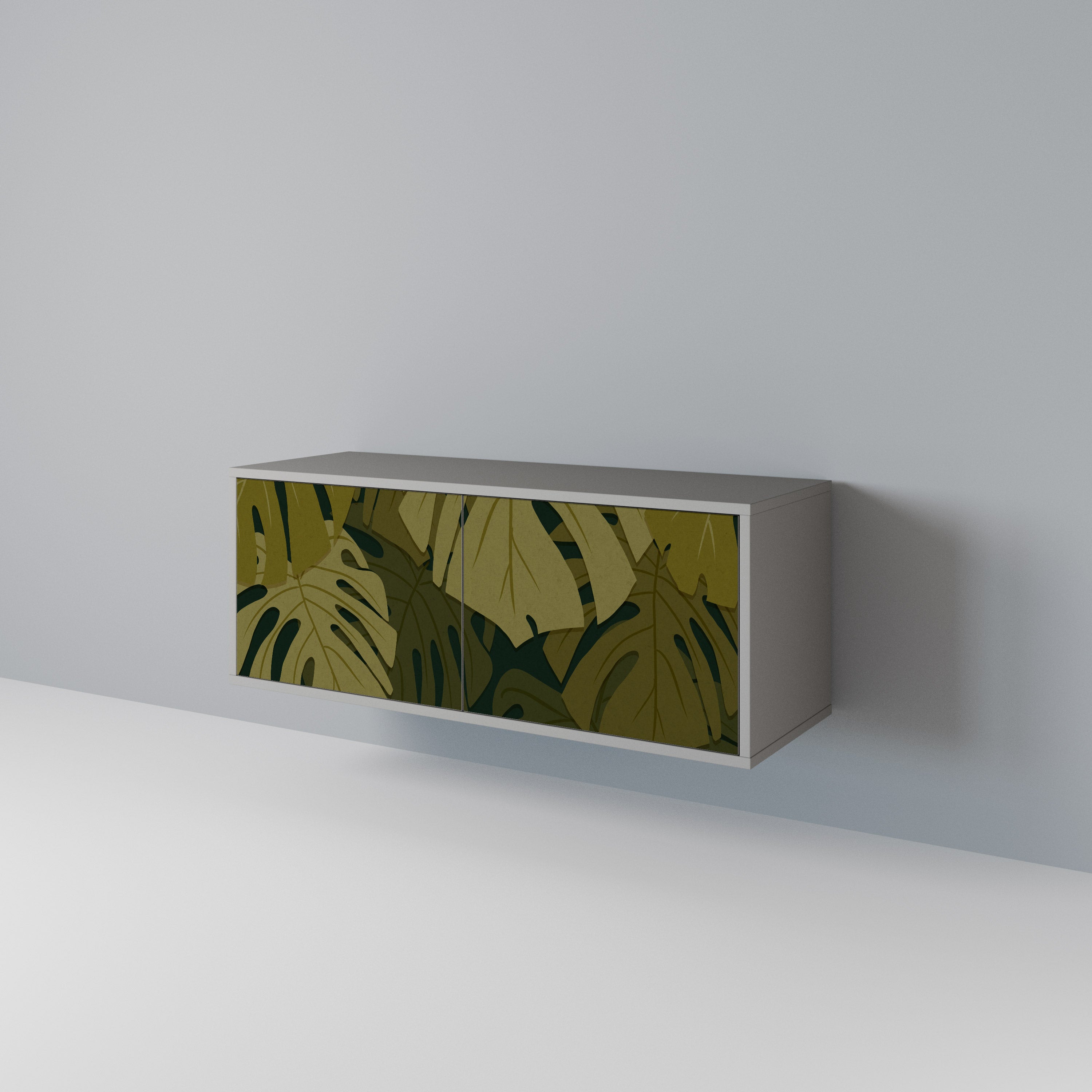 TROPICAL BEAUTY Mueble de TV Compacto de 2 puertas