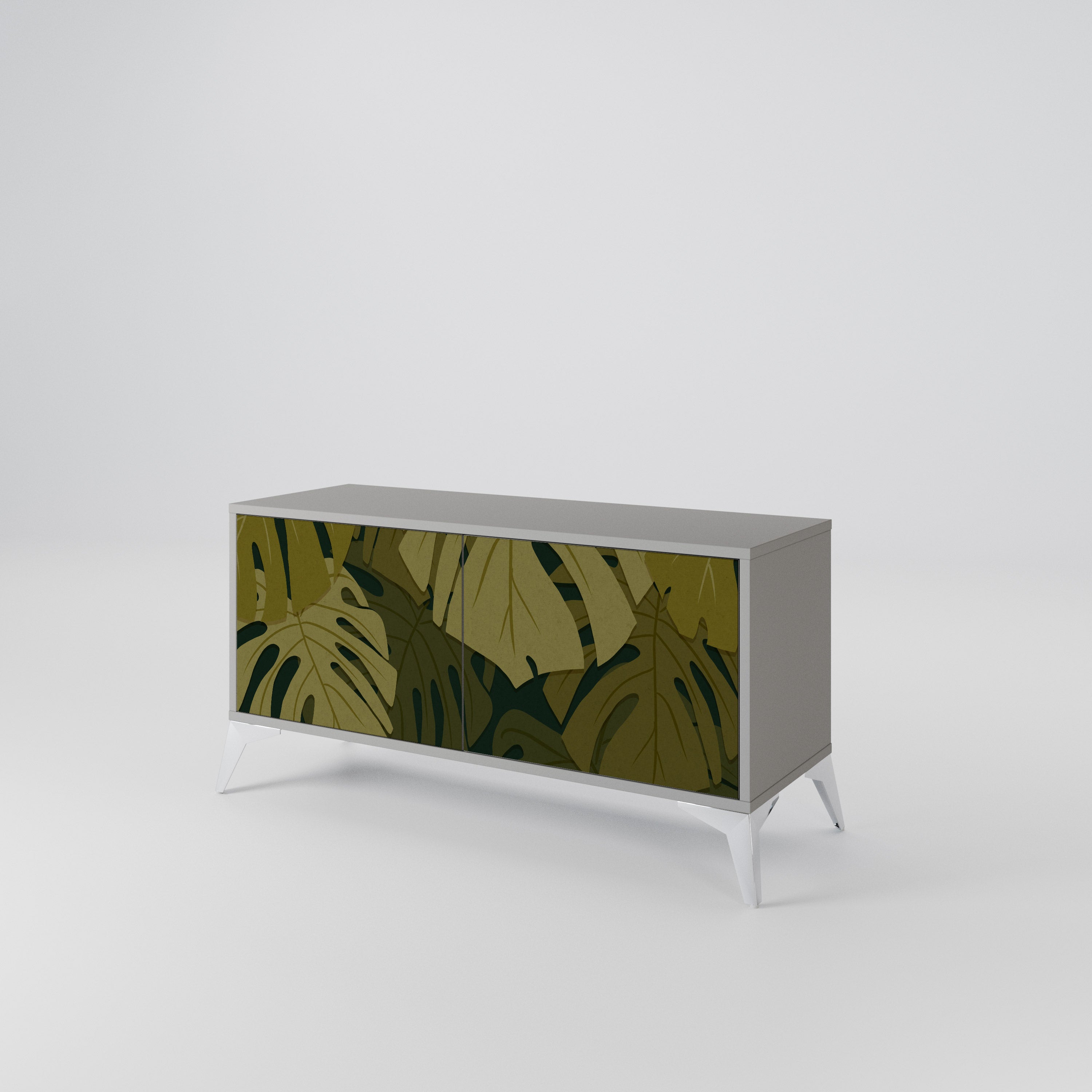 TROPICAL BEAUTY Mueble de TV Compacto de 2 puertas